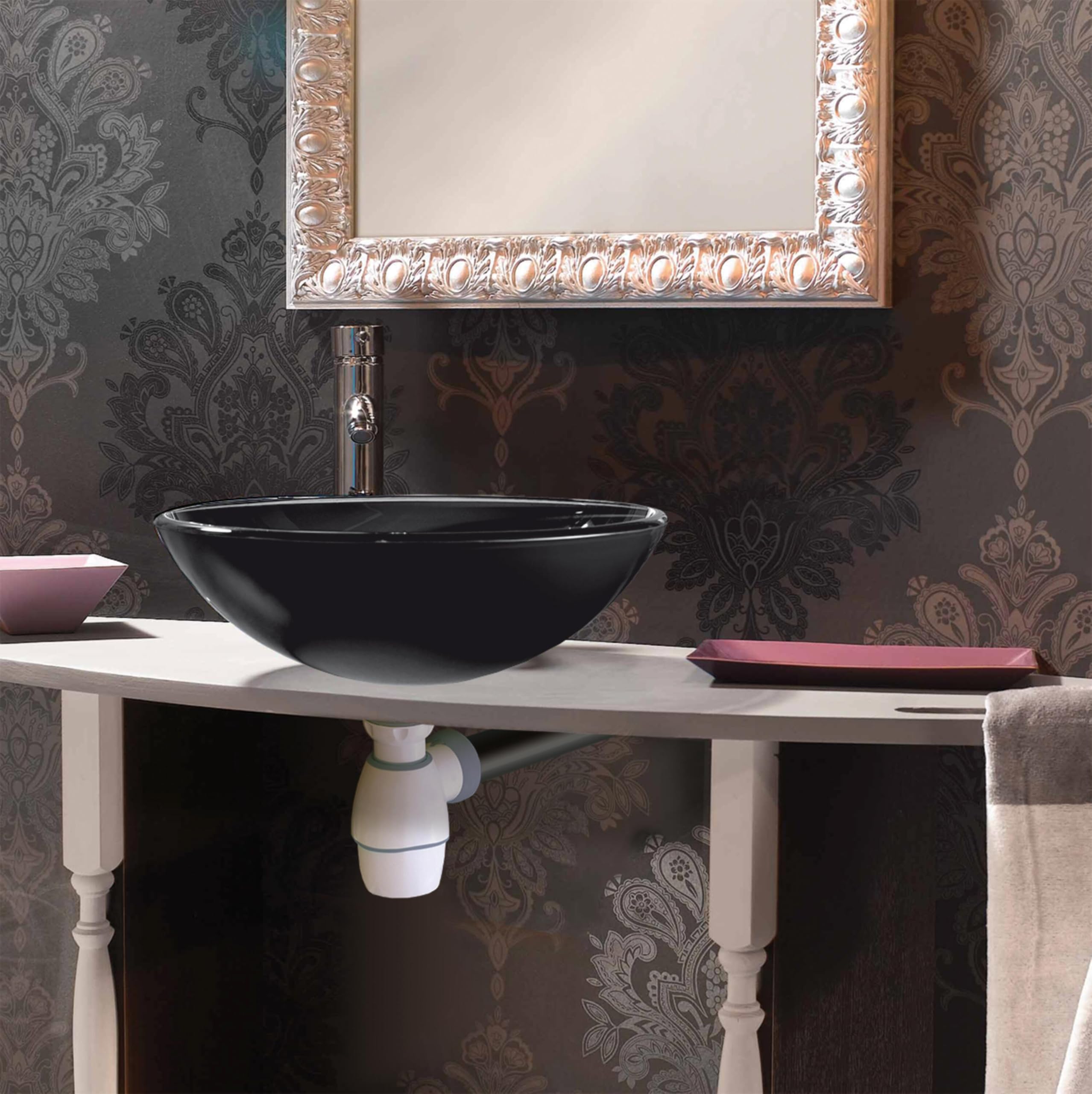 Wirquin 30724383 Kit Bonde Siphon Lavabo ou Évier Tout-En-Un Chromé | Adapté éviers lavabos, fermeture Quick-Clac, réglable, entretien facile, installation facile, origine France garantie