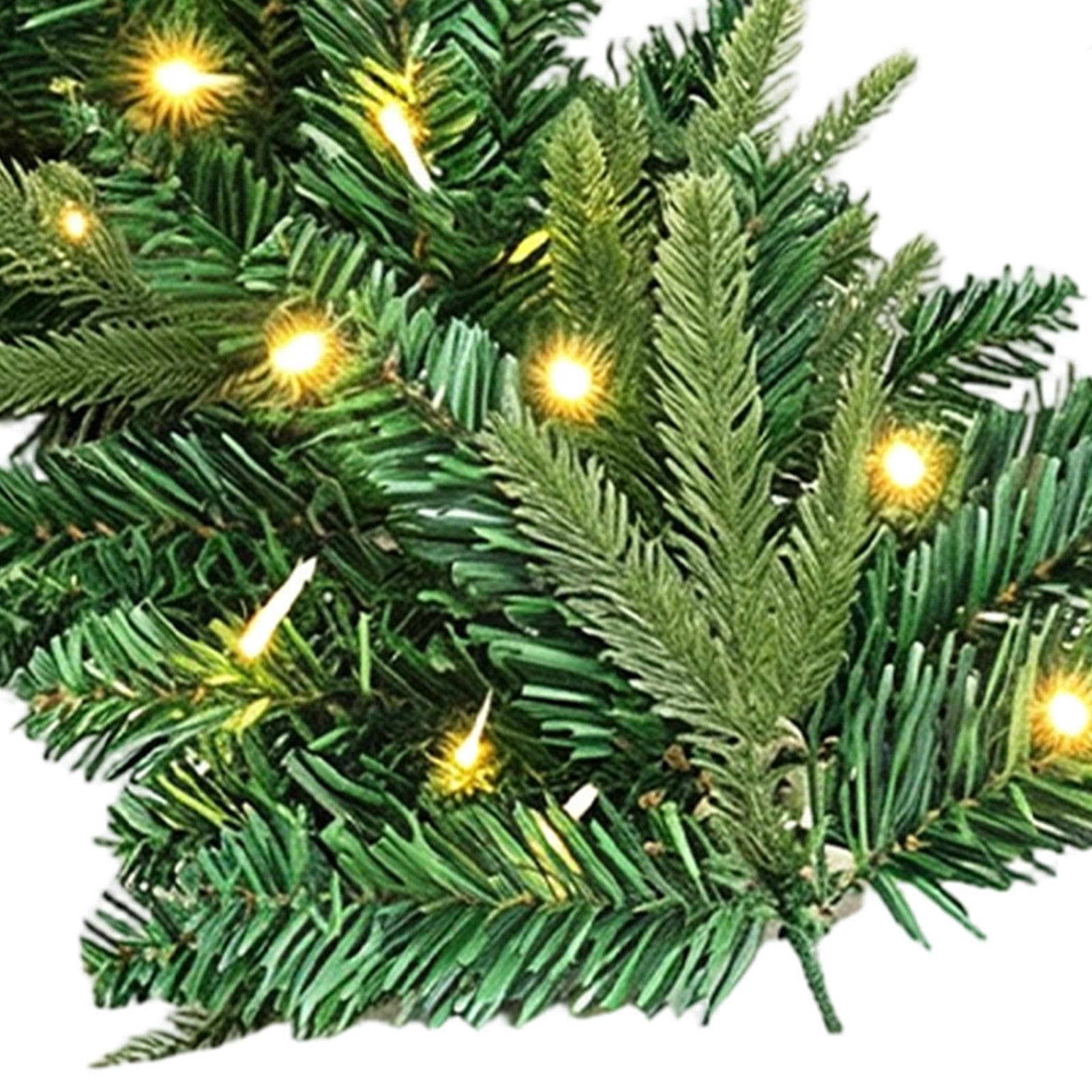 Ghirlanda Natalizia Preilluminata 200cm Pino Artificiale Realistico Con LED