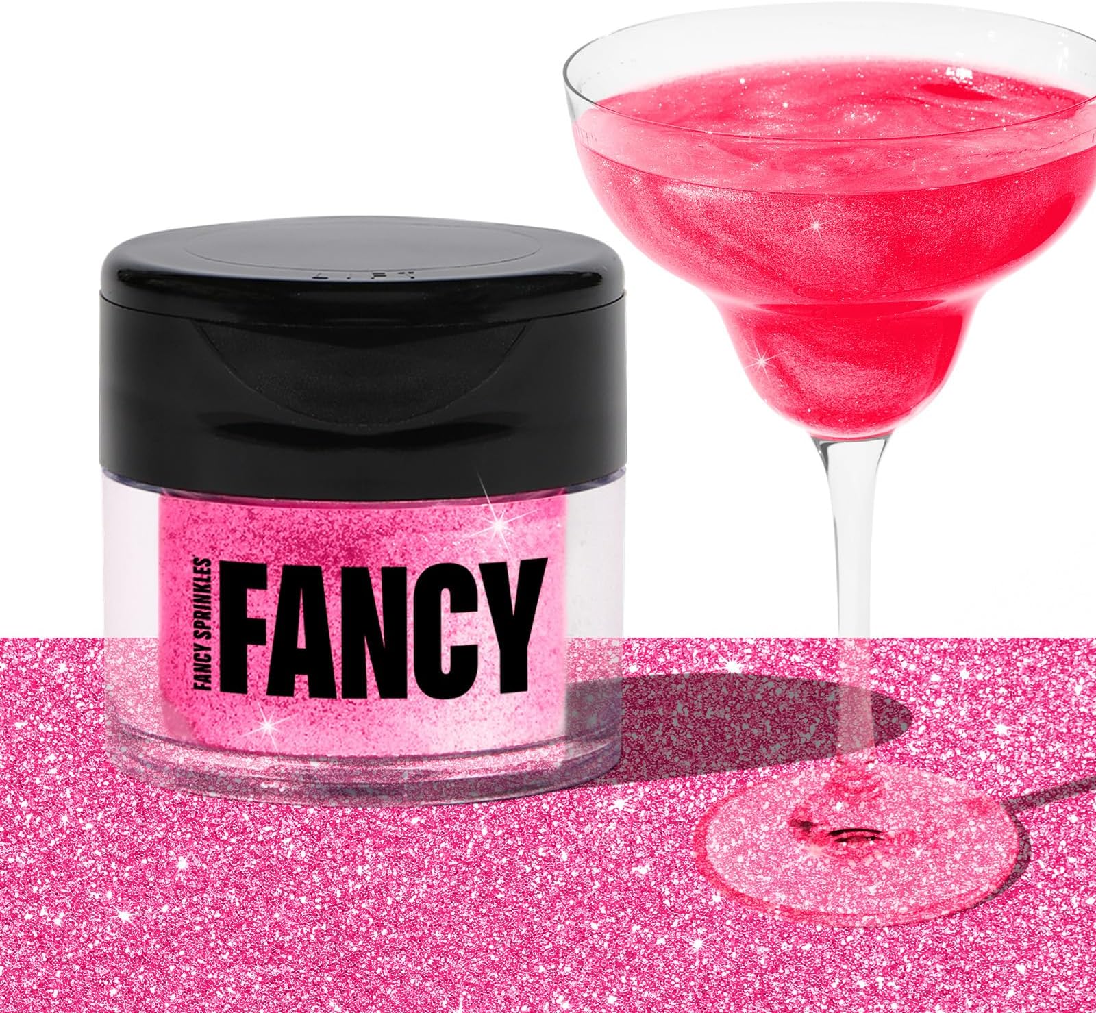 Tourmaline Pink Premium Edible Glitter, 100% Edible Glitter for Sparkling Food & Drinks No Taste or Texture (4gm)