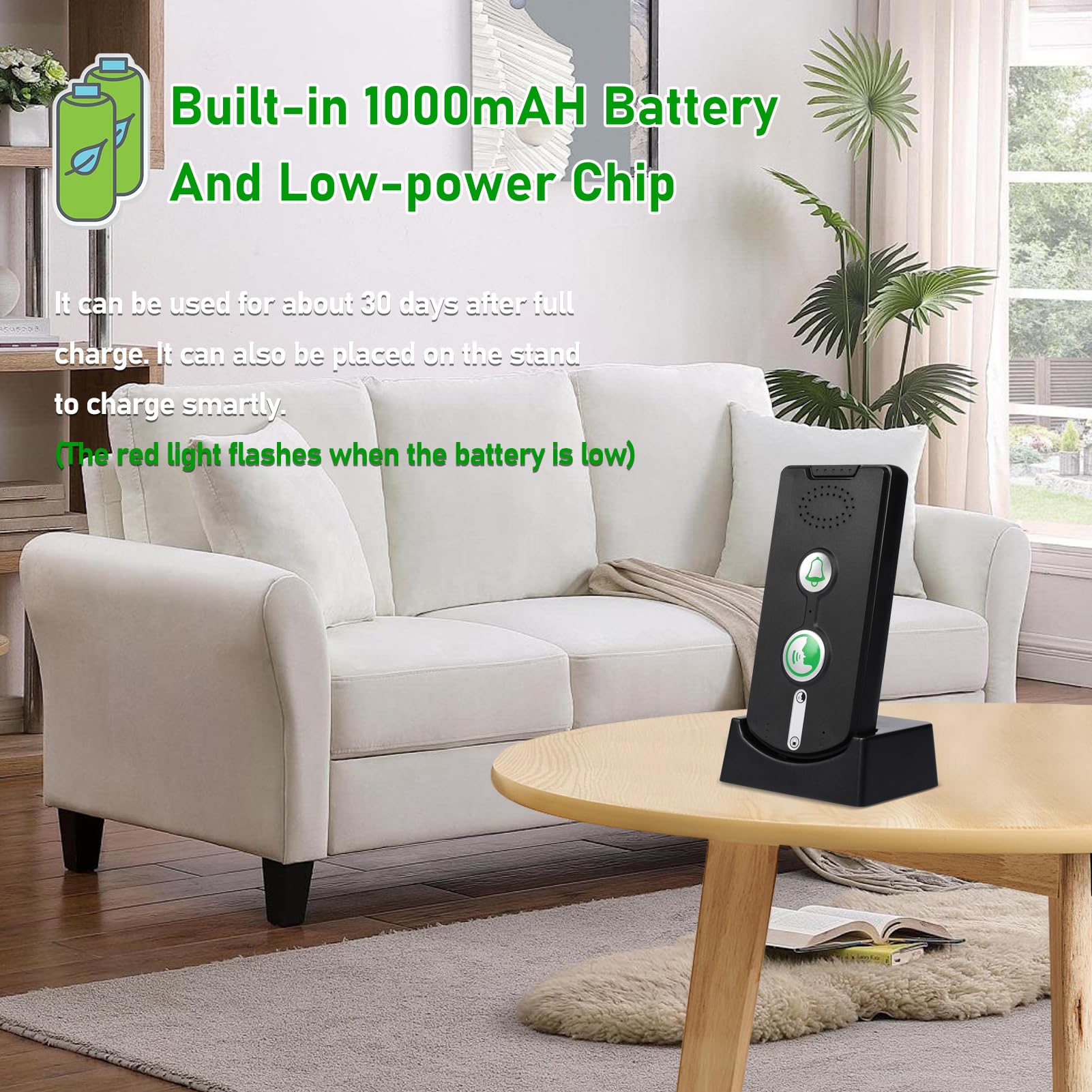 Pumwoy 3PCS Wireless Voice Intercom Doorbell 500m, Waterproof Intercom Doorbell Wireless Intercomunicador - Image 2