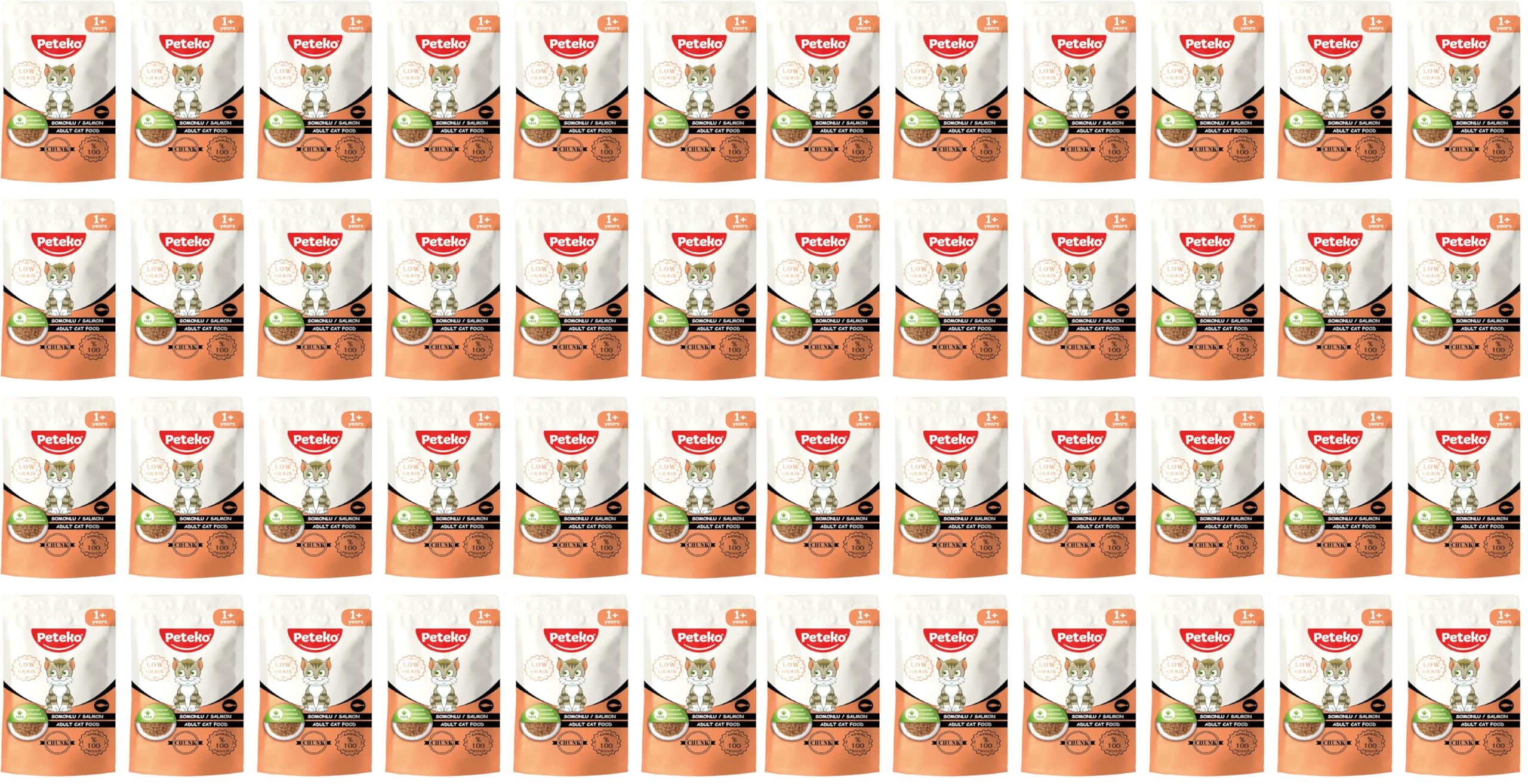 Düşük Tahıllı Yetişkin Kedi Somonlu Pouch 85 Gr x 24 Adet (2 paketi)
