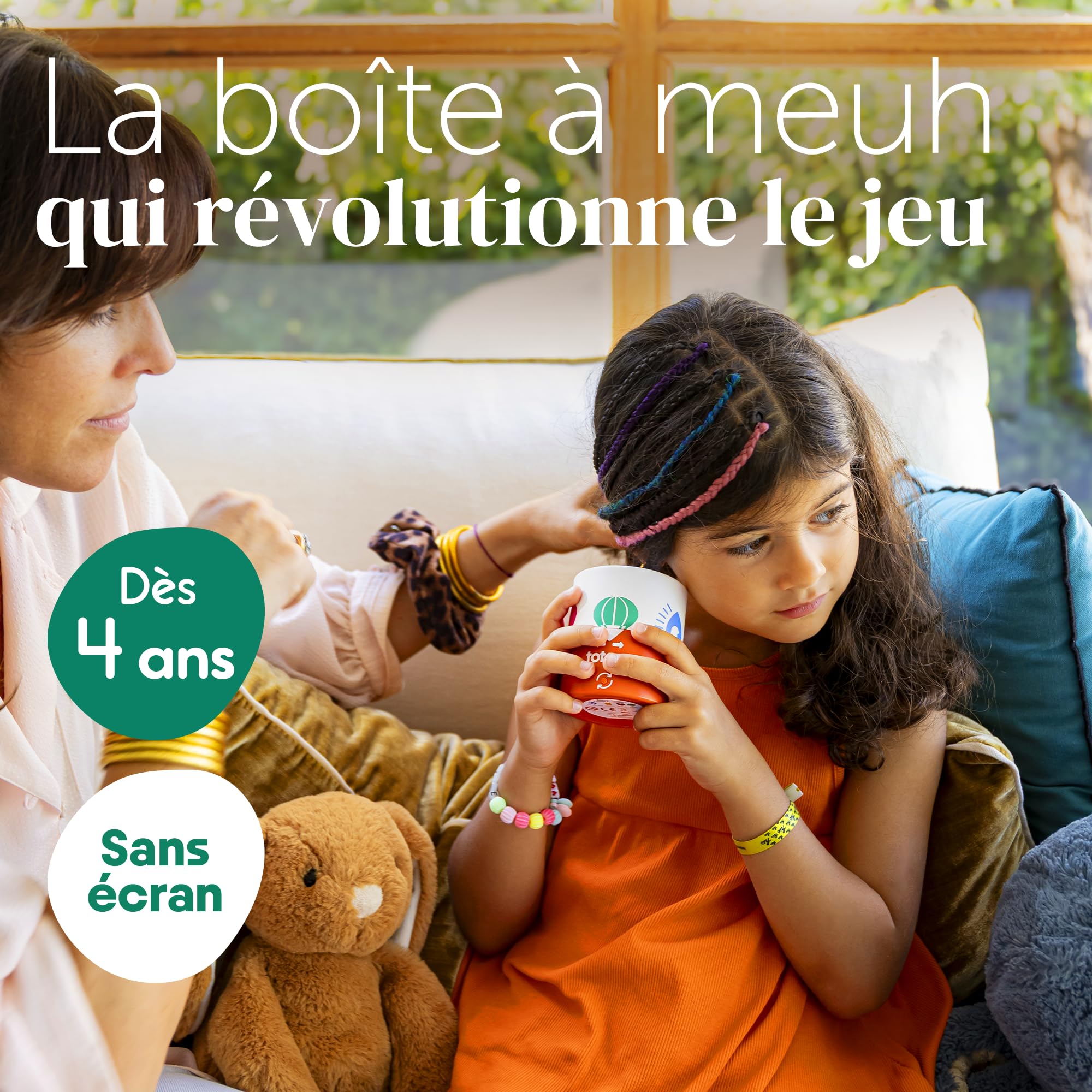 Morphée Totem - Jeux éducatifs Audio - Développe la créativité - Dès 4 Ans | 160 jeux audio répartis en 4 thèmes : concentration, créativité, gratitude, voyage - Dès 2 joueurs - 4 à 10 ans - Sans écran