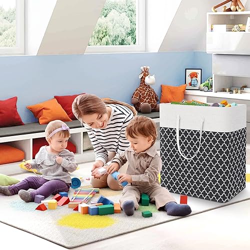 Miniatura 7 de StorageRight - Canasta de lavandería, cesta de lavandería plegable, grande, con asas de fácil transporte, cestas de ropa independientes para