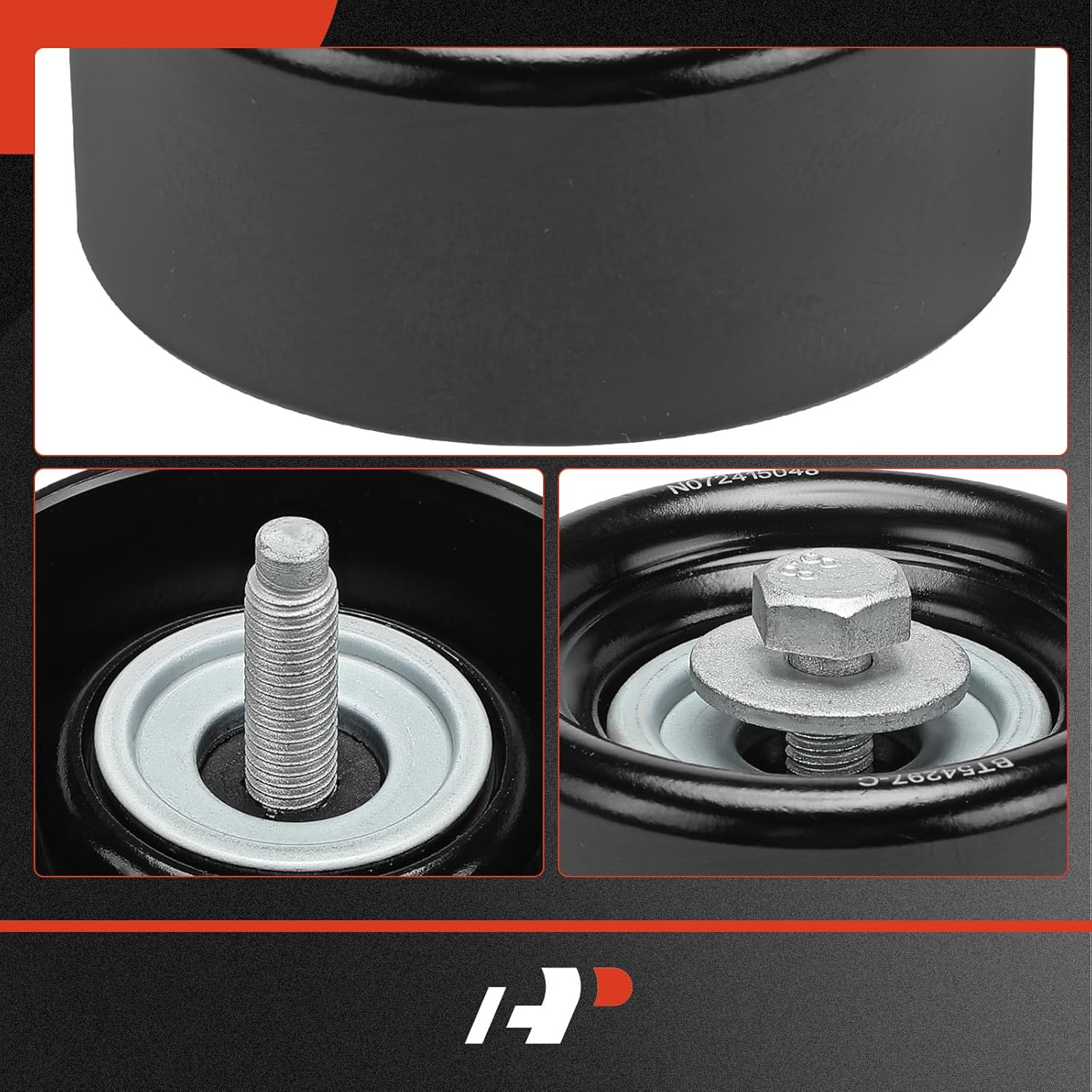 A-Premium Belt Idler Pulley Compatible with Chevy Silverado 2500 3500 HD, Express 2500 3500 & GMC Sierra 2500 3500 HD & Buick LaCrosse, Regal & Cadillac Escalade ESV & Saab 9-5 & Freightliner & Isuzu