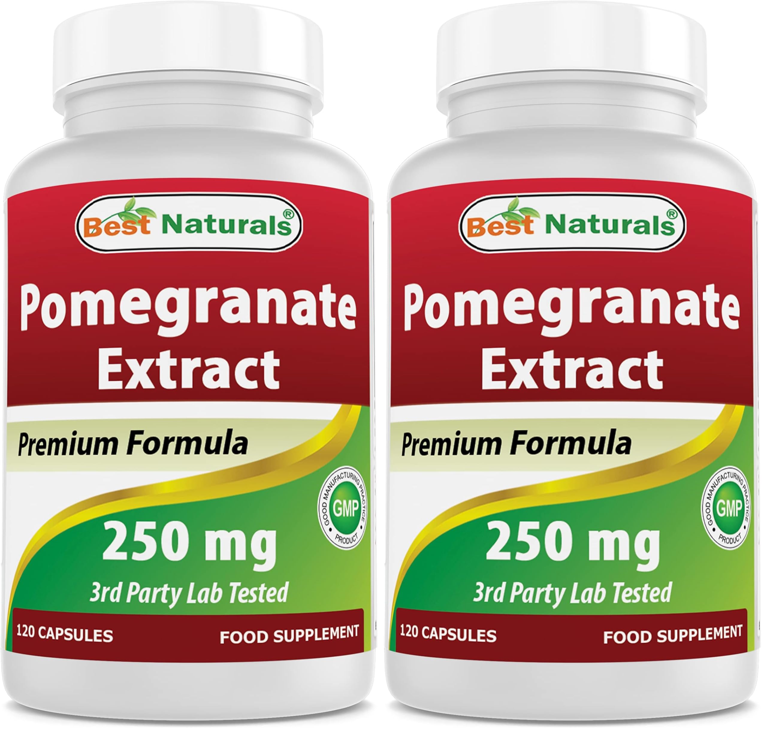 Best Naturals Pomegranate Extract 250 mg 120 Capsules (Pack of 2) 120 Count (Pack of 2)