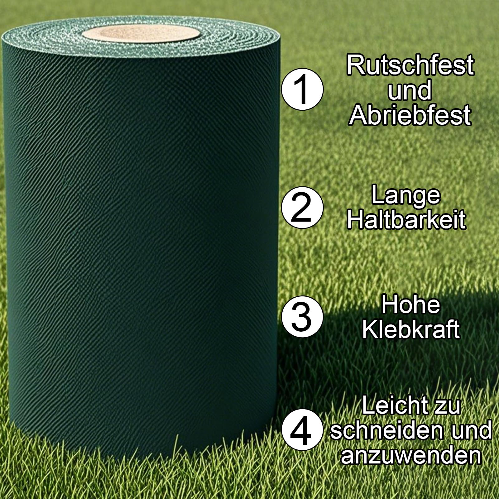 Cinta de césped artificial autoadhesiva, Conectores para Fijar Costuras de Jardín, Cinta de Césped Sintético al Aire Libre, Cinta de Costura de Alfombra (una sola cara, 6