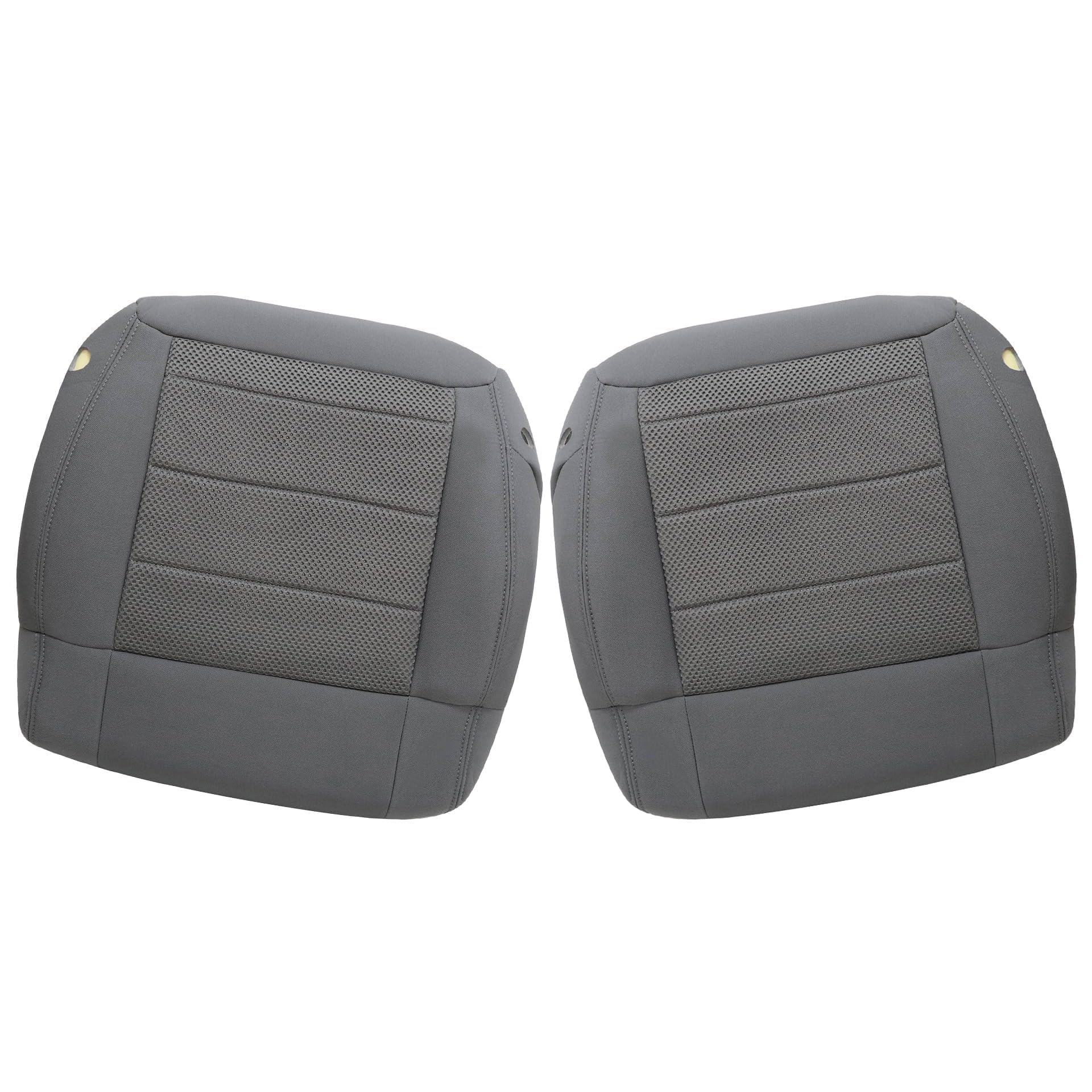 Photo 1 of GXARTS Driver and Passenger Side Bottom Replacement Cloth Seat Cover Gray #E5DD Compatible with Jeep Wrangler 2008 2009 2010 Sahara Rubicon Sport X-Sport X-S Islander Mountain Unlimited Sahara