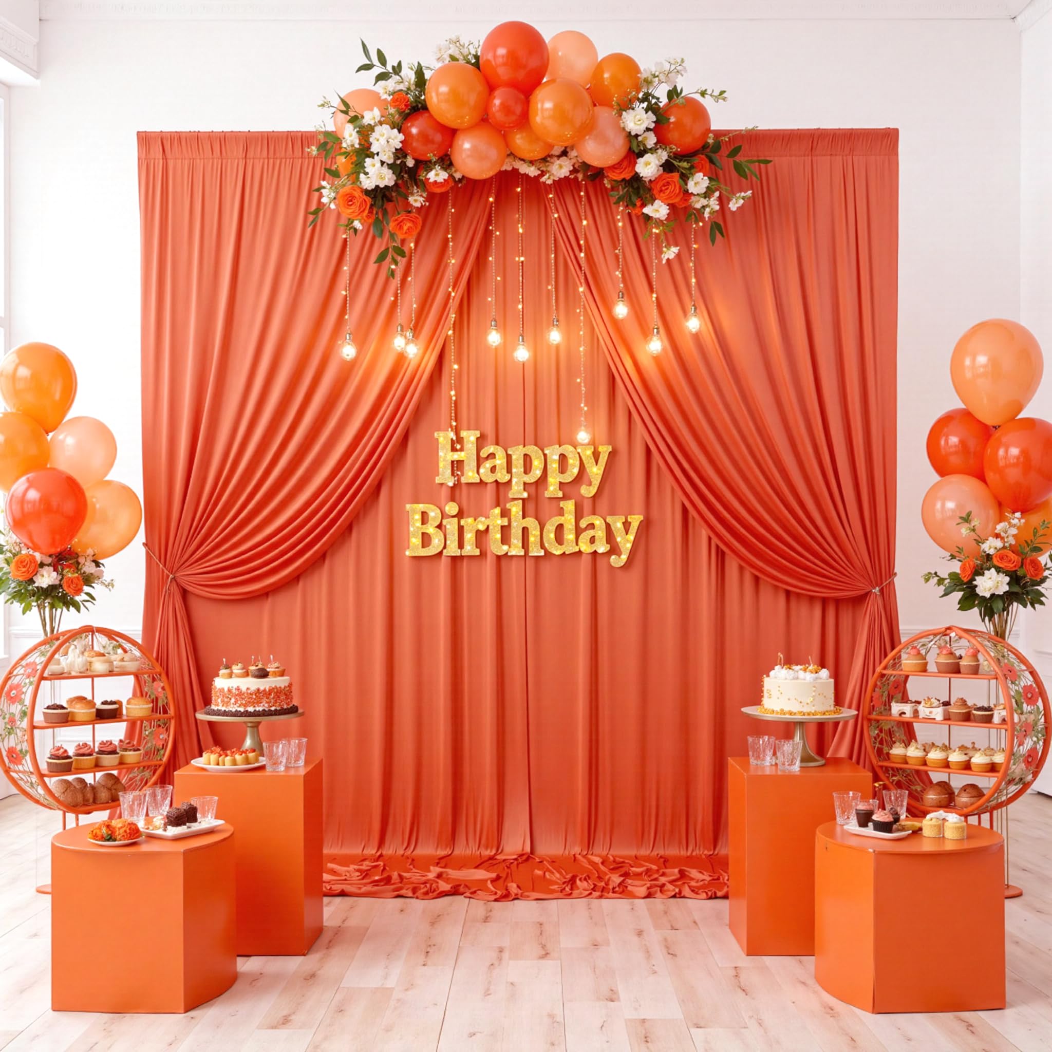 10ft x 10ft Wrinkle Free Black Backdrop Curtains for Parties, 2 Panels 5ftx10ft Polyester Photo Backdrop Drapes for Wedding Birthday Graduation Photography Background — view 58