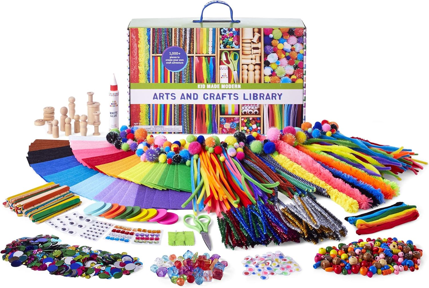 Kid Made Modern Arts and Crafts Supply Library - Coloring Arts and Crafts Kit : Toys & Games