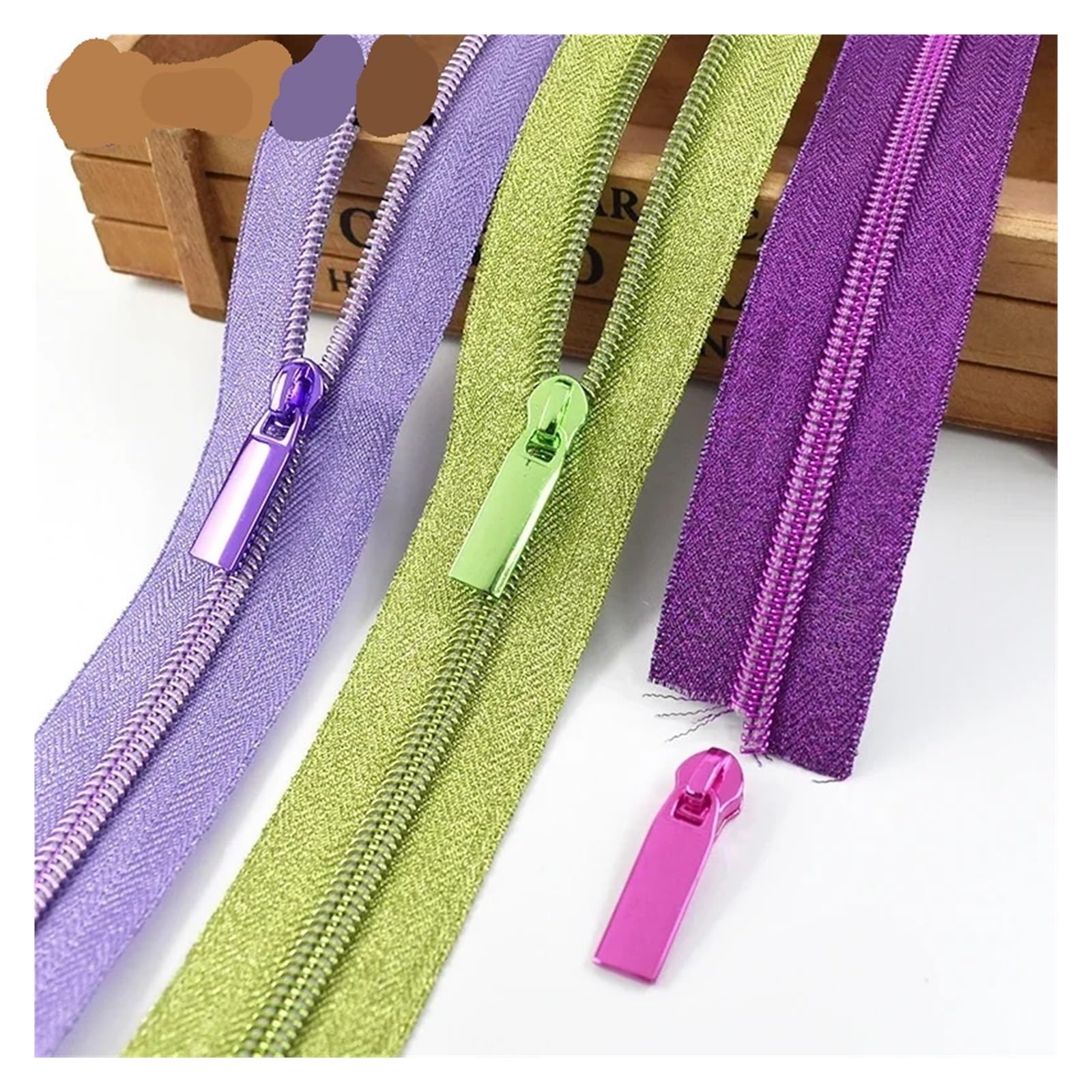 Cinta de nailon con cremallera 5# Rollo 1-10 m con deslizadores de cremallera para bolsas, ropa, kit de reparación de costura, accesorios de bricolaje