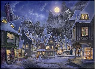 Enchanted Moonlit Village Christmas Advent Calendar | Large Advent Calendar Traditional Advent Calendar | Picture Advent Calendar Paper Advent Calendar