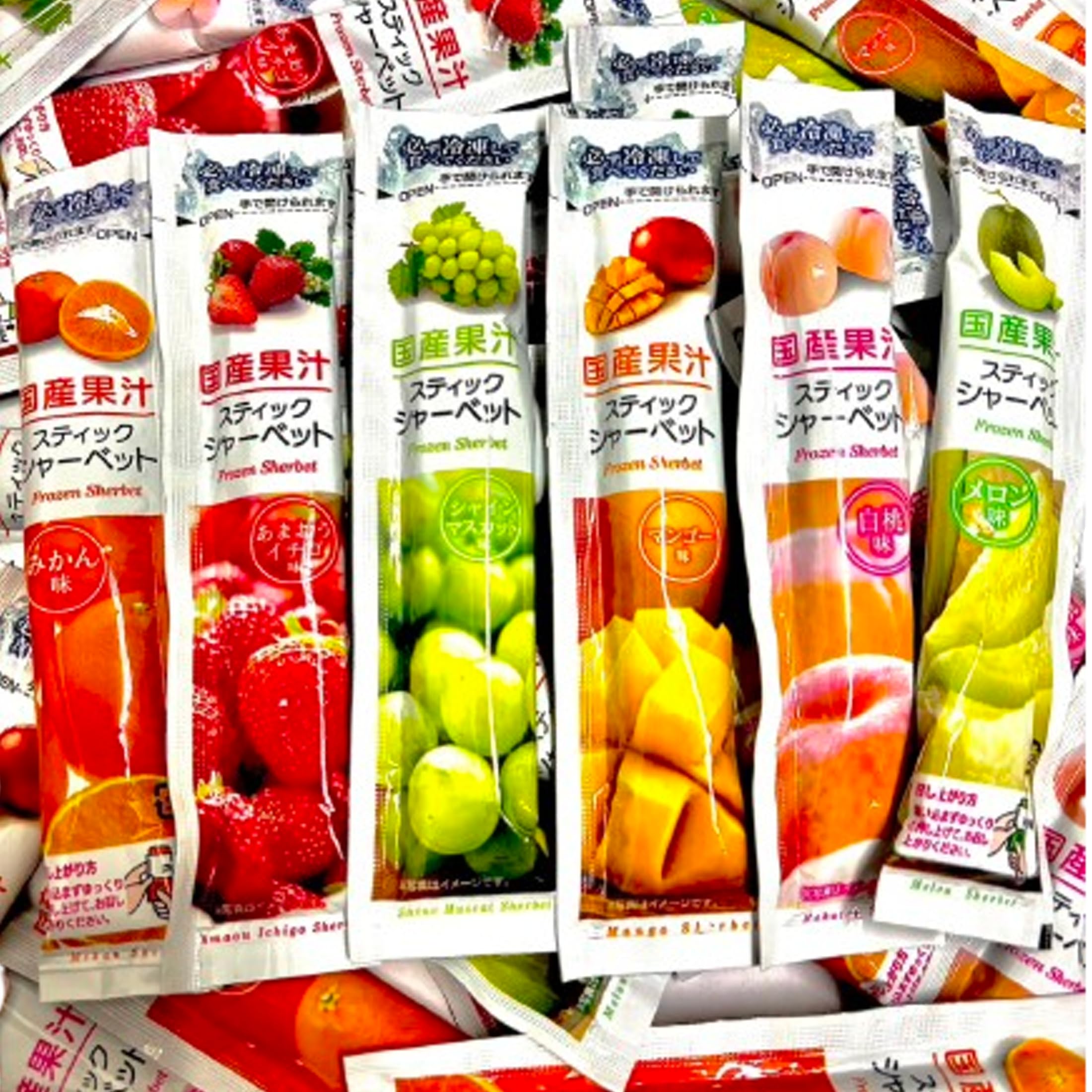 しんこう 国産果汁使用 スティックシャーベット 6種各6本計36本セット
