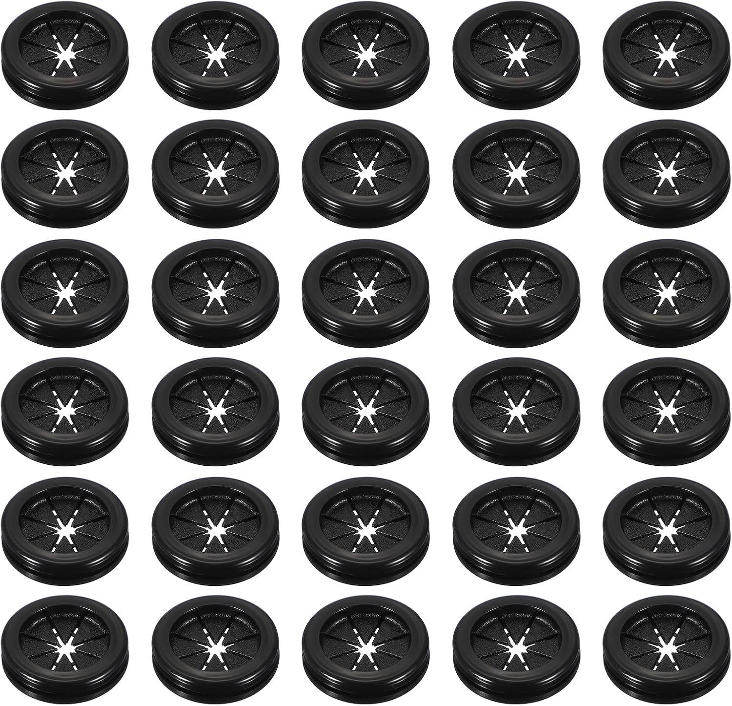 PATIKIL 30Pcs Rubber Plug Hole Grommet Kit, 1.1" Firewall Closed Hole Plug Fire Grommet for Wire Electrical Appliance Plumbing Wiring Automotive Home Improvement, Black