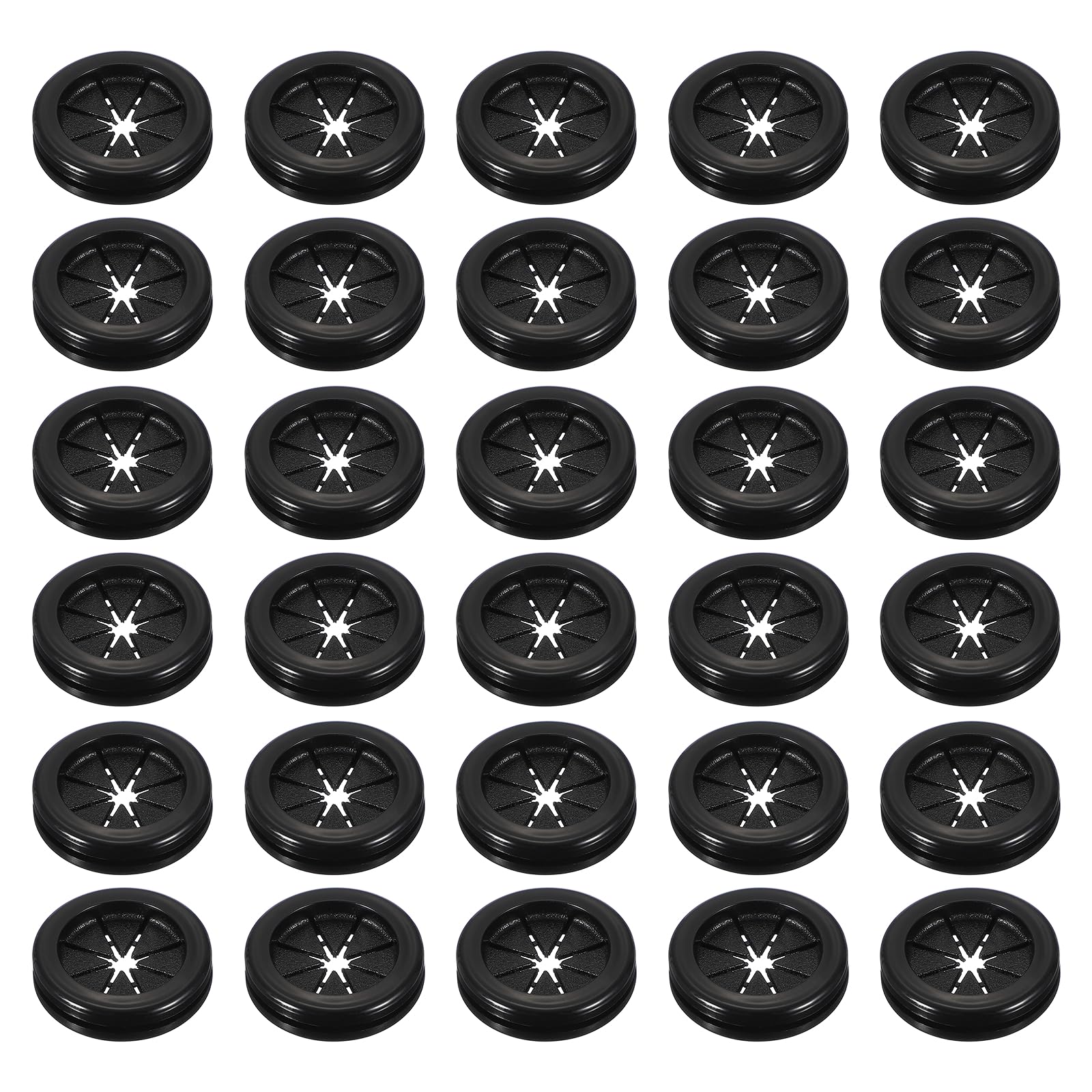 PATIKIL 30Pcs Rubber Plug Hole Grommet Kit, 1.1" Firewall Closed Hole Plug Fire Grommet for Wire Electrical Appliance Plumbing Wiring Automotive Home Improvement, Black