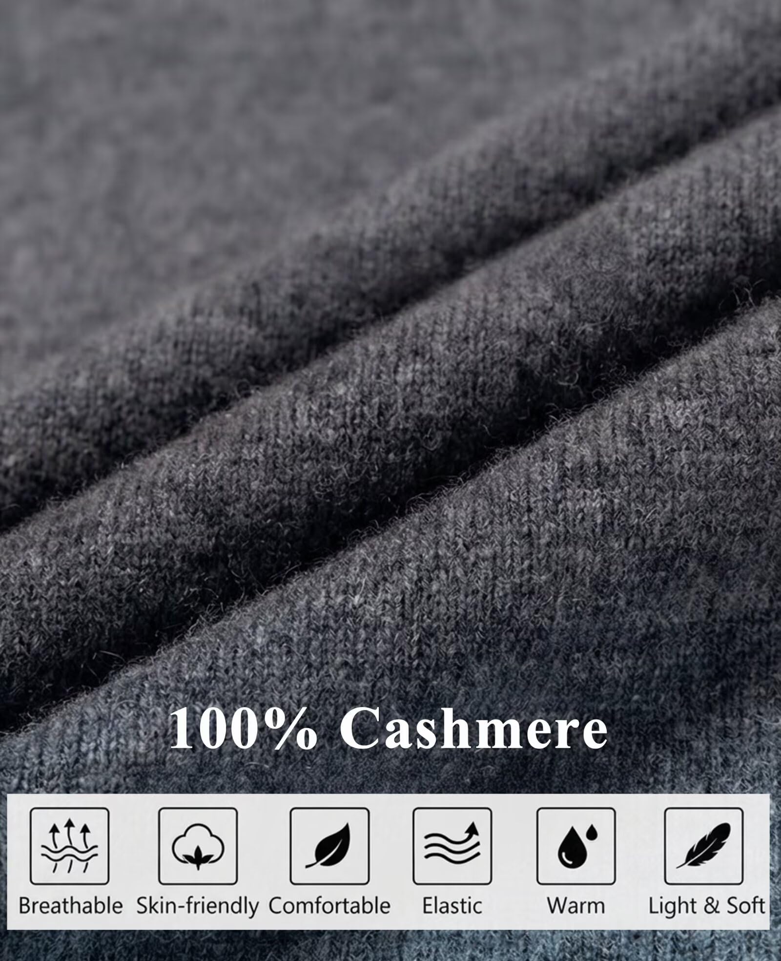 HNVAVQ Maglione 100% Cashmere Uomo Girocollo Morbido Caldo Casual