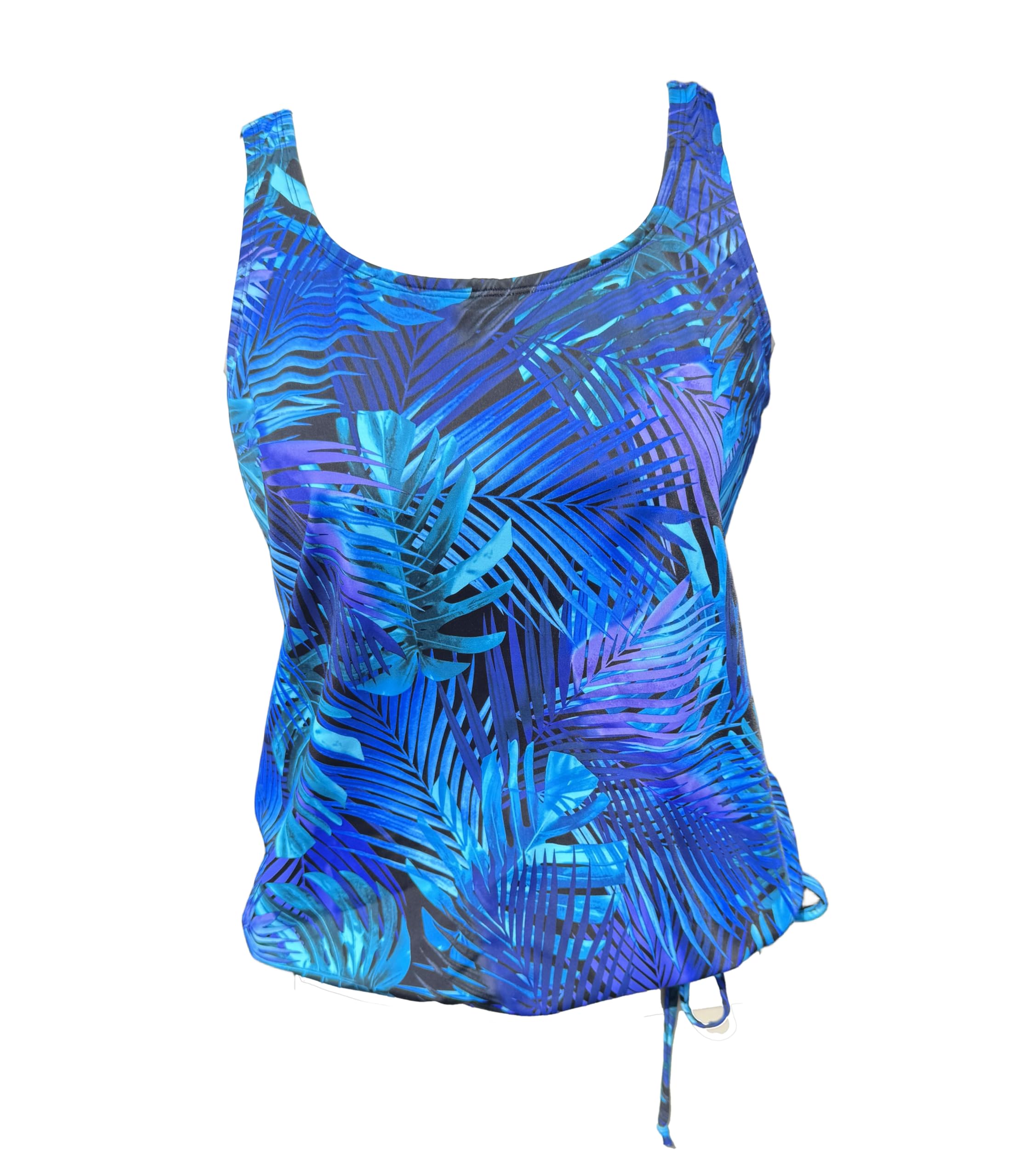 BIMEI Pocketed Split Mastectomy Swimsuit Tankini Swimwear Women Two Piece Swim Top Shorts Bathing Suits 238