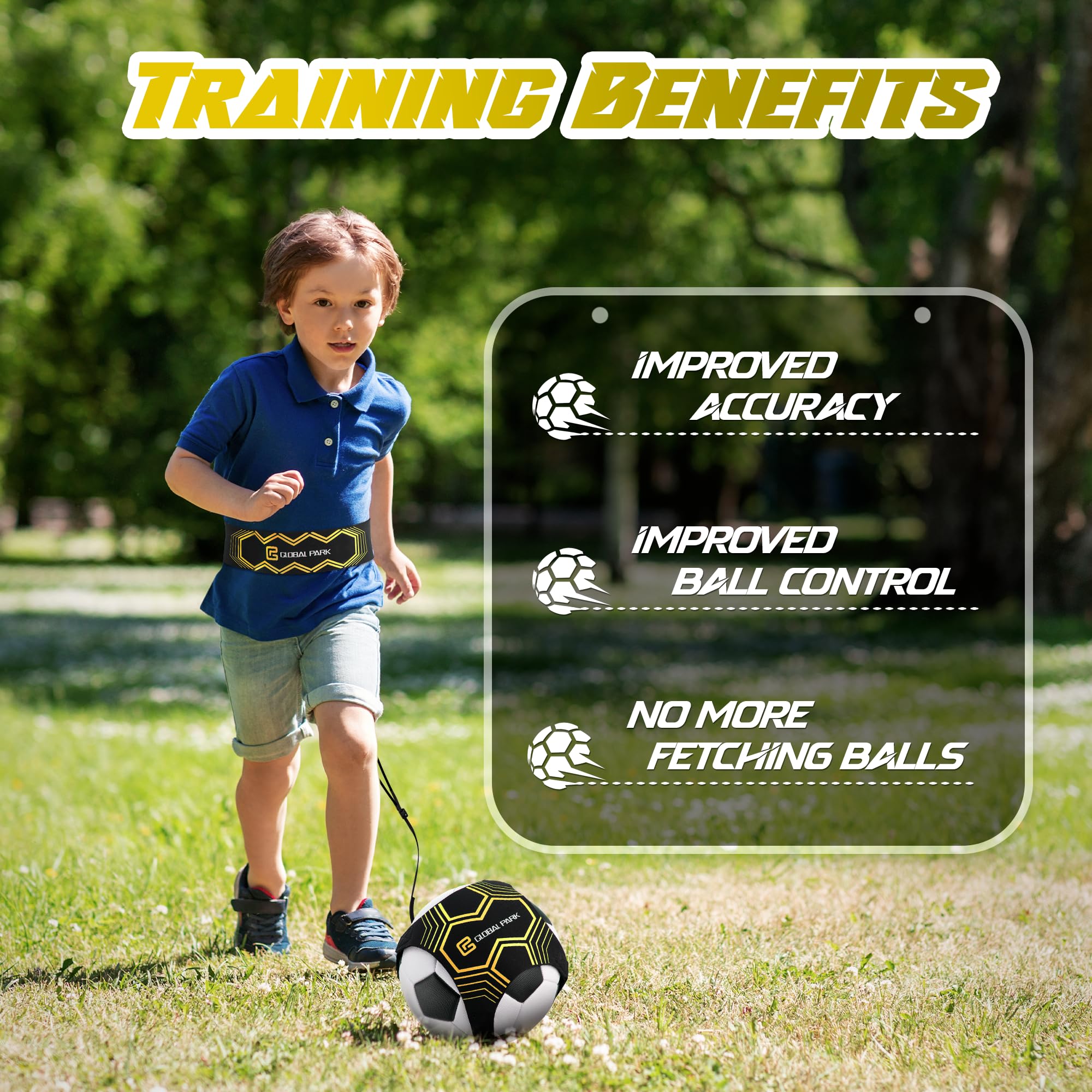 Global Park Piłka nożna/siatkówka/rugby kick throw trener solo trening pomoc kontrola umiejętności regulowane
