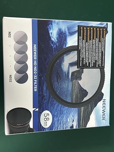 Miniatura 9 de NEEWER Filtro ND variable HD de 2.283 in ND2-ND32 (1-5 paradas) sin cruzvidrio óptico30 capas nano revestidomarco de aleación de aluminio ultra