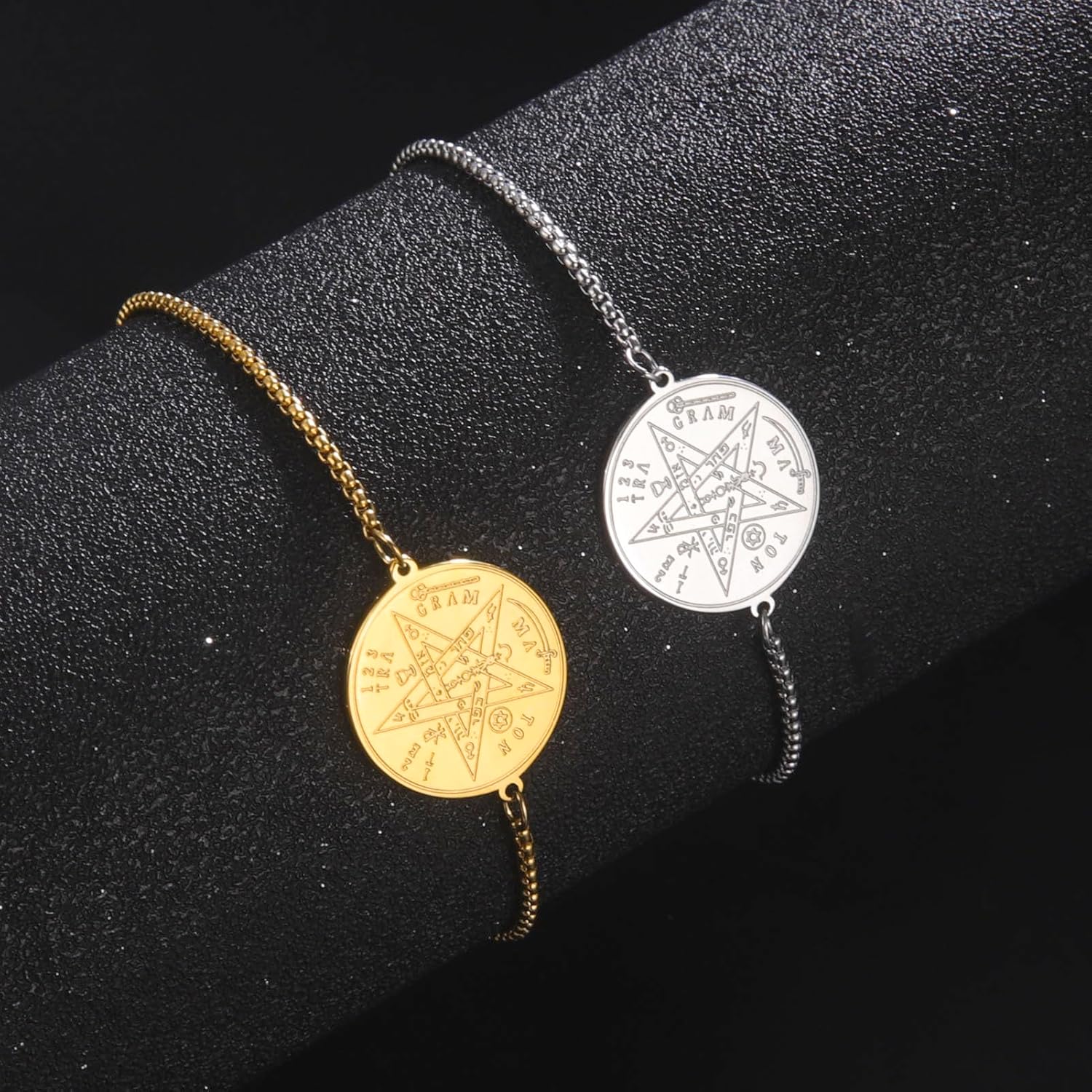 LIKGREAT Tetragrammaton Bracelet Stainless Steel Pentagram Solomon Seal Bracelet Hebrew Protection Amulet Religious Jewelry for Women Men - Image 7