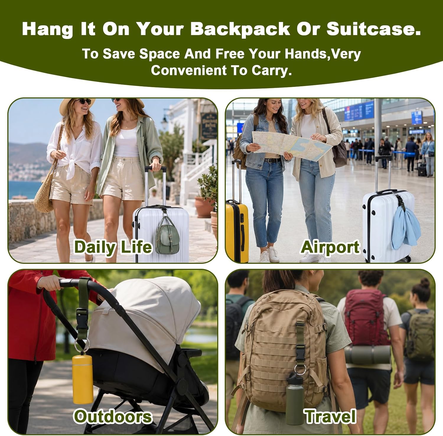3 Pcs Luggage Connector Straps for Suitcases Backpack Accessories