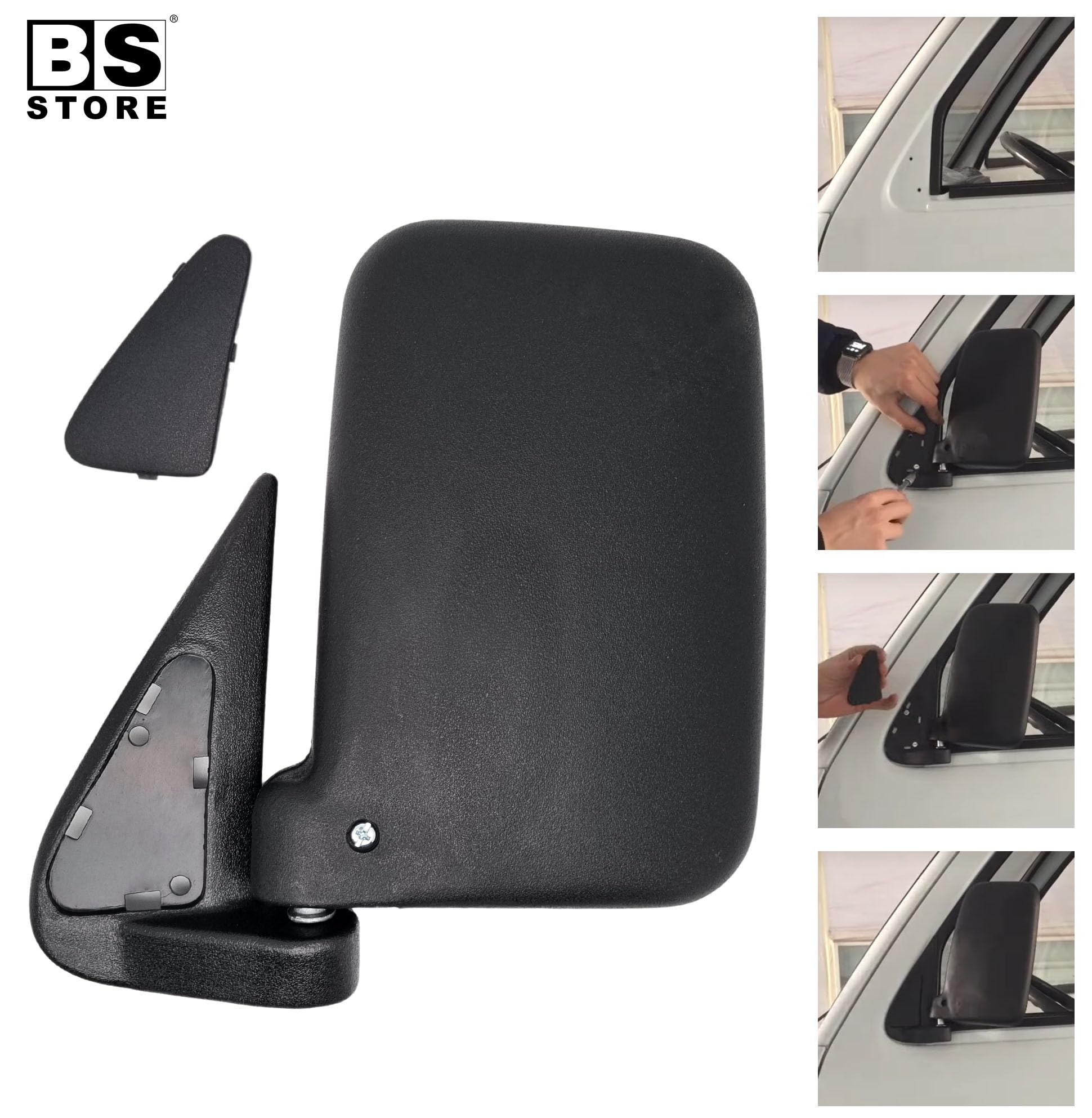 BSSTORE Specchietto Retrovisore per PORTER 1993-2010 con Regolazione Manuale (Sinistra - Lato Conducente)