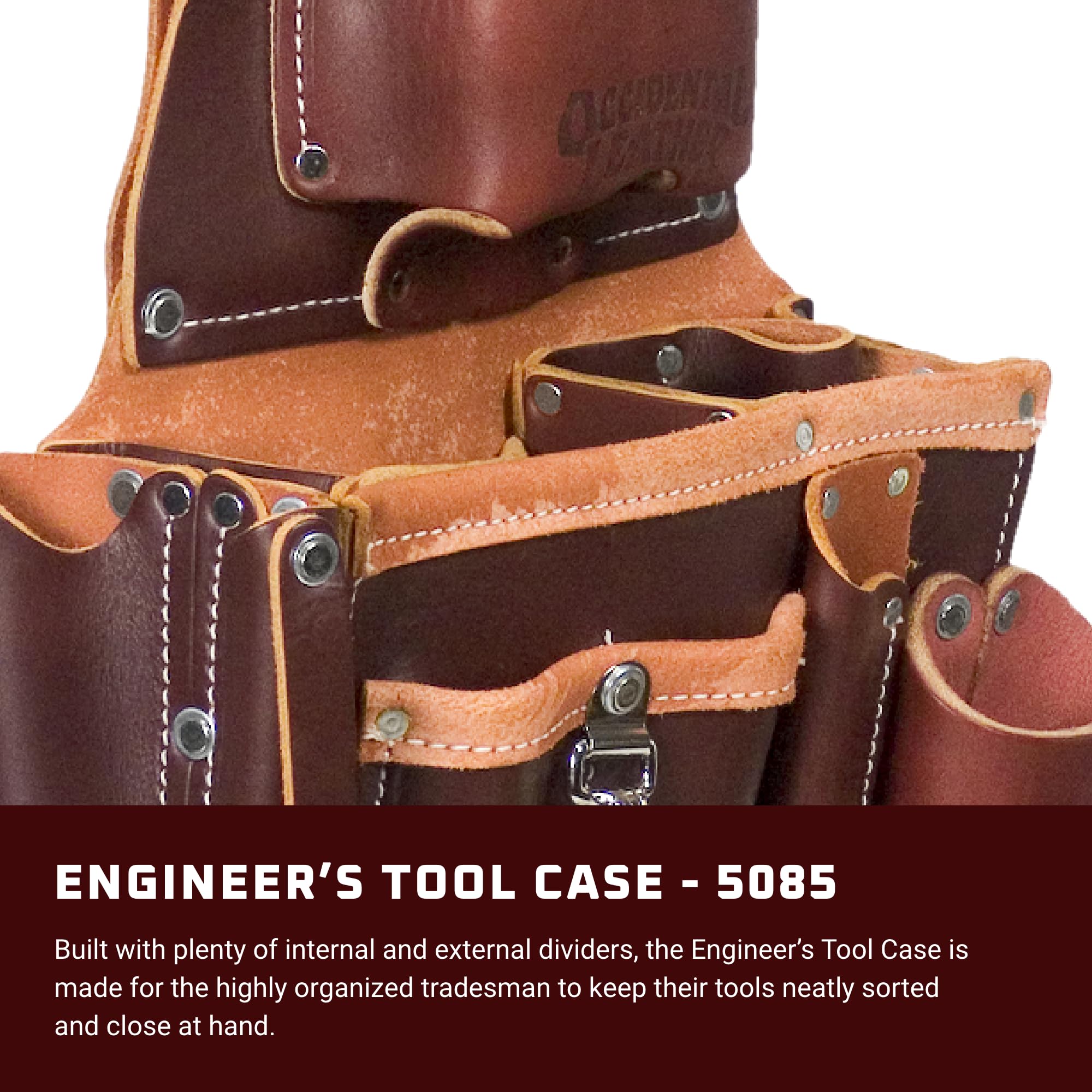Occidental Leather Engineer's Tool Case - 17 Pockets & Tool