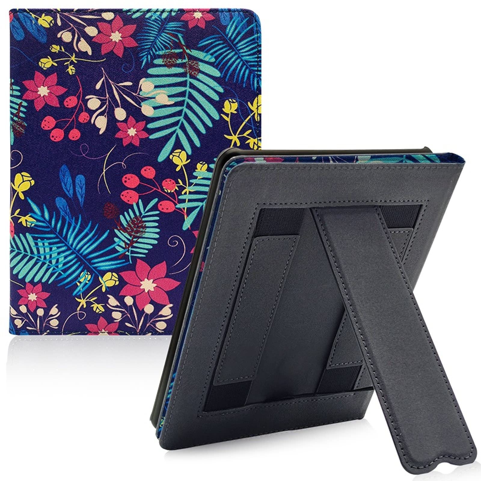 Funda Protectora Kindle - Funda para Amazon Touch 2014 (Kindle 7 7th Generation) ereader Delgada Funda Protectora Inteligente para el Modelo WP63GW-floral Retro Colorido