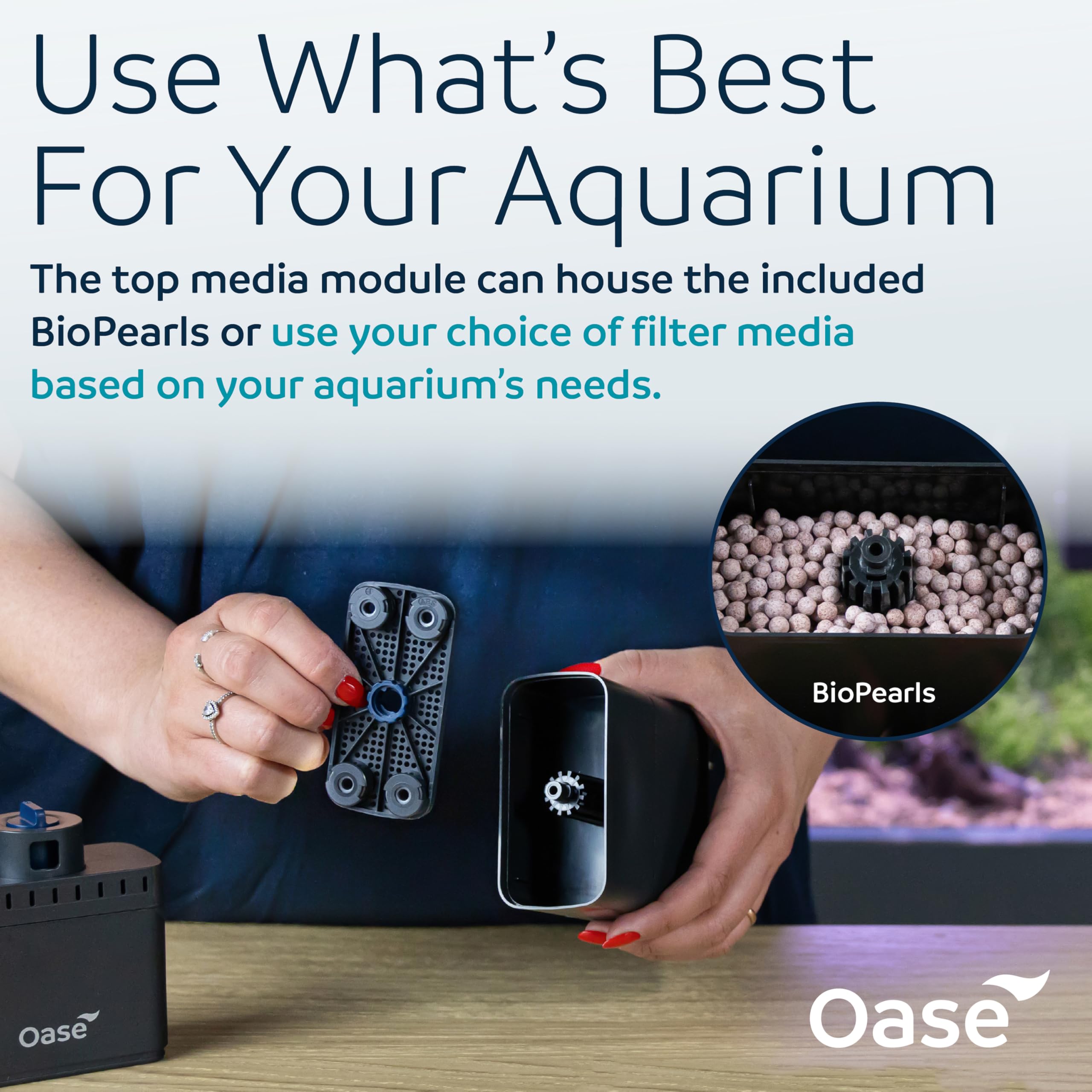 OASE EcoFlow 150 Filtre Interne d'aquarium, pour réservoirs d'eau Douce et d'eau salée jusqu'à 40 gallons, Silencieux, débit d'eau Personnalisable, Filtration en Plusieurs étapes