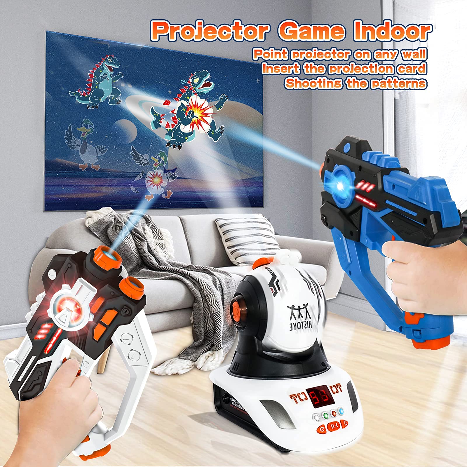 Buy HISTOYE Infrared Laser Tag Gun Set with Projector,2 Player Laser