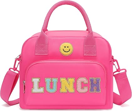 RLGPBON Lunch Bag for Girls Lunch Box Large Kids Cute Lunch Bag Reusable Lunch Tote Bag for School Travel Picnic
