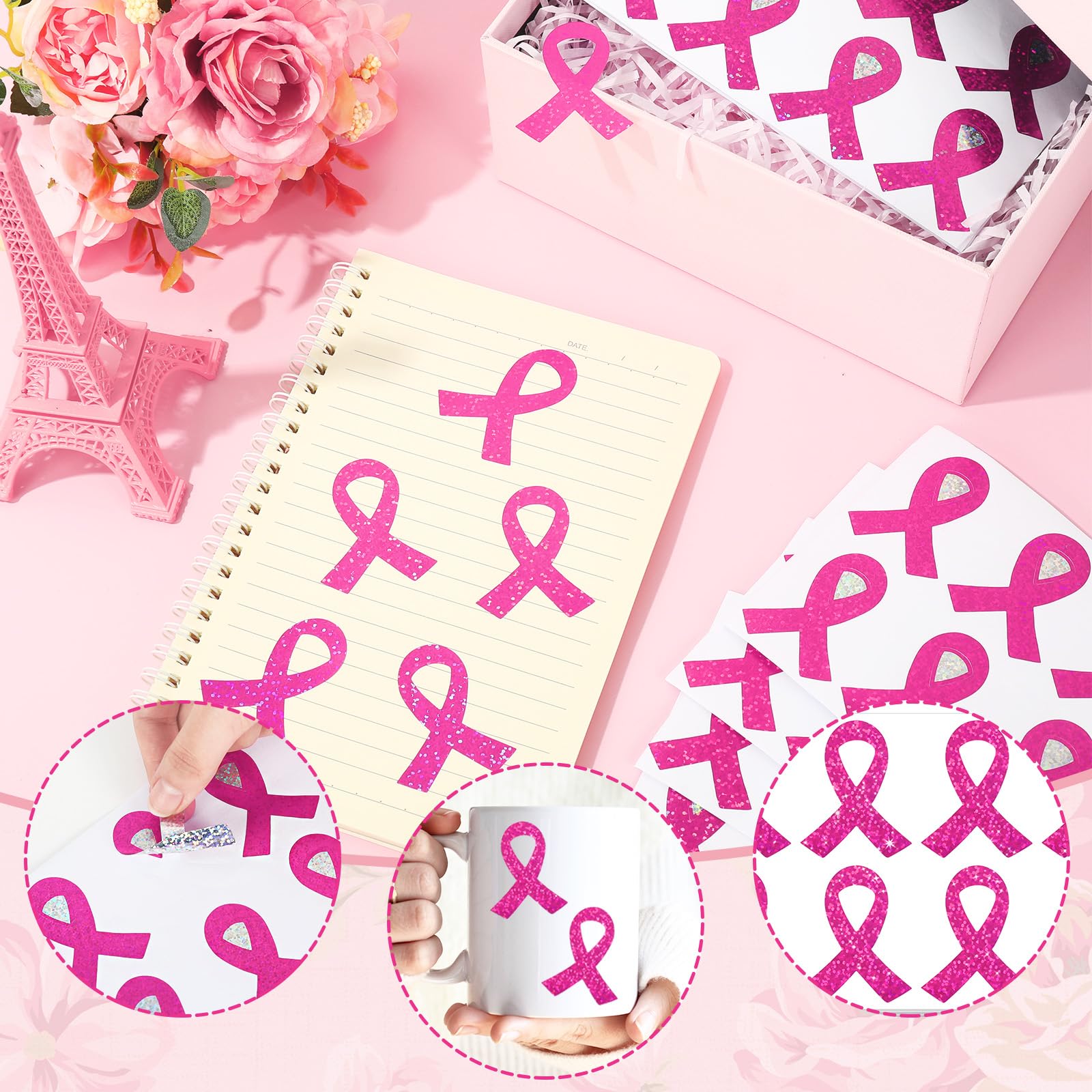 Il Nastro Rosa Incompleto Di Fondazione Simbolo Dell'impegno Della - Foto 4