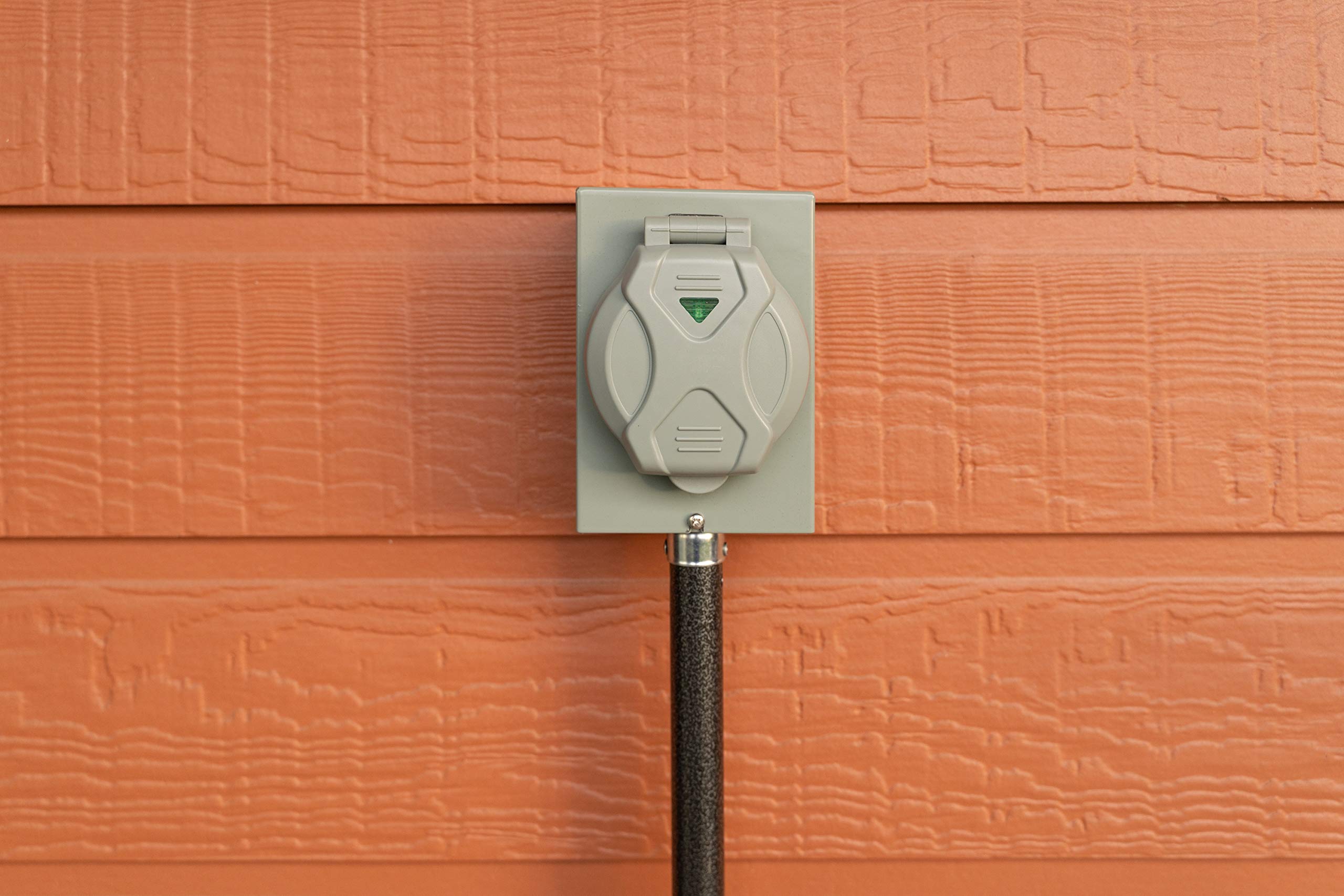 Halotronics Caja de entrada para generador de energía de 4 clavijas para interiores y exteriores, 30 amperios, L14-30, 125 V/250 V, diseño de garra iluminada, modelo 2021