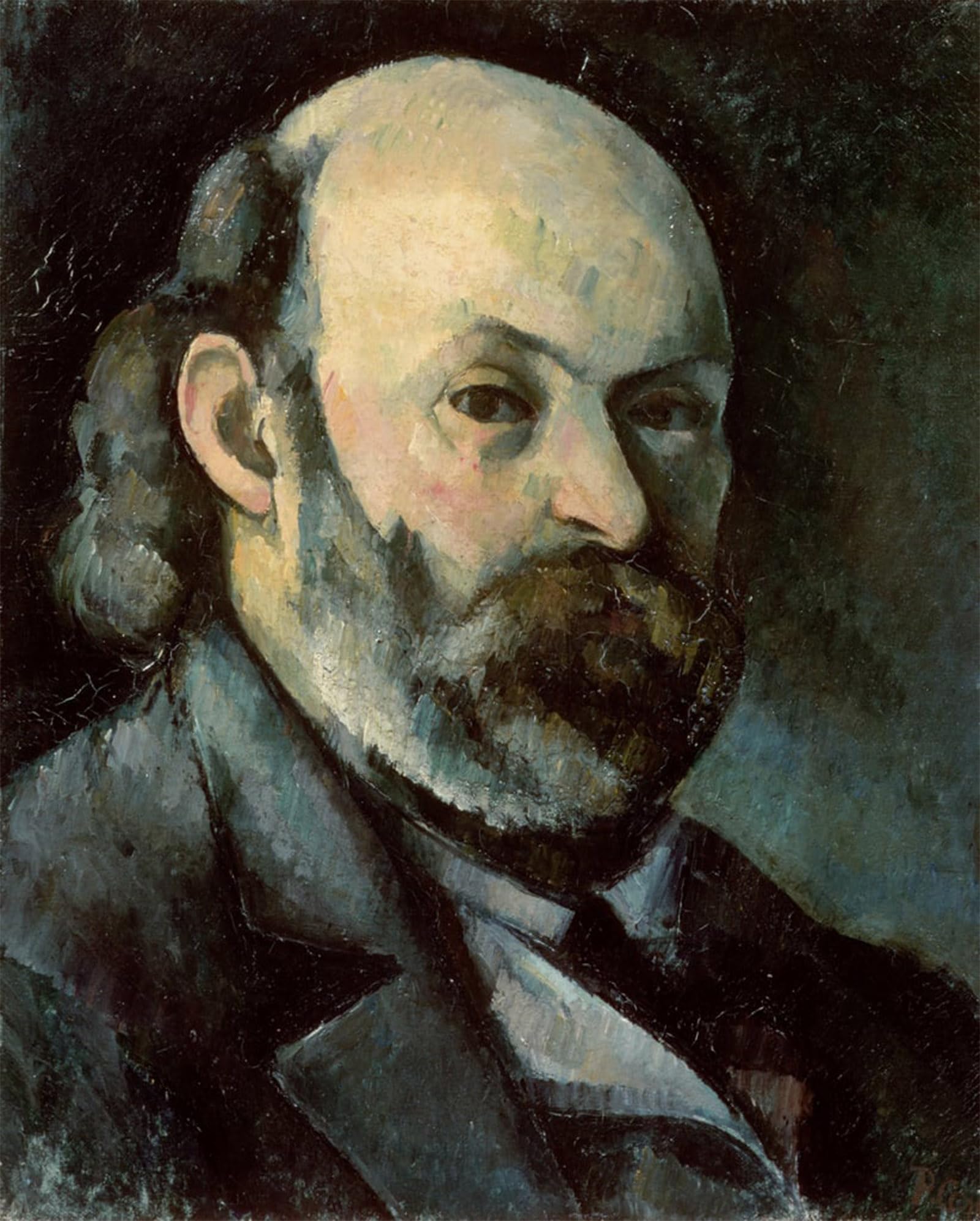 SERENDIPITP Abstract Painting Mural Print Picture Wall Decor Painting Self Portrait by Paul Cézanne Vintage Wall Artwork for Home Decor 60x90cm