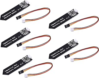 Songhe Capacitive Soil Moisture Sensor Module Corrosion Resistant W/Gravity for Arduino Moisture Detection Garden Watering DIY 3.3~5.5V 5pcs