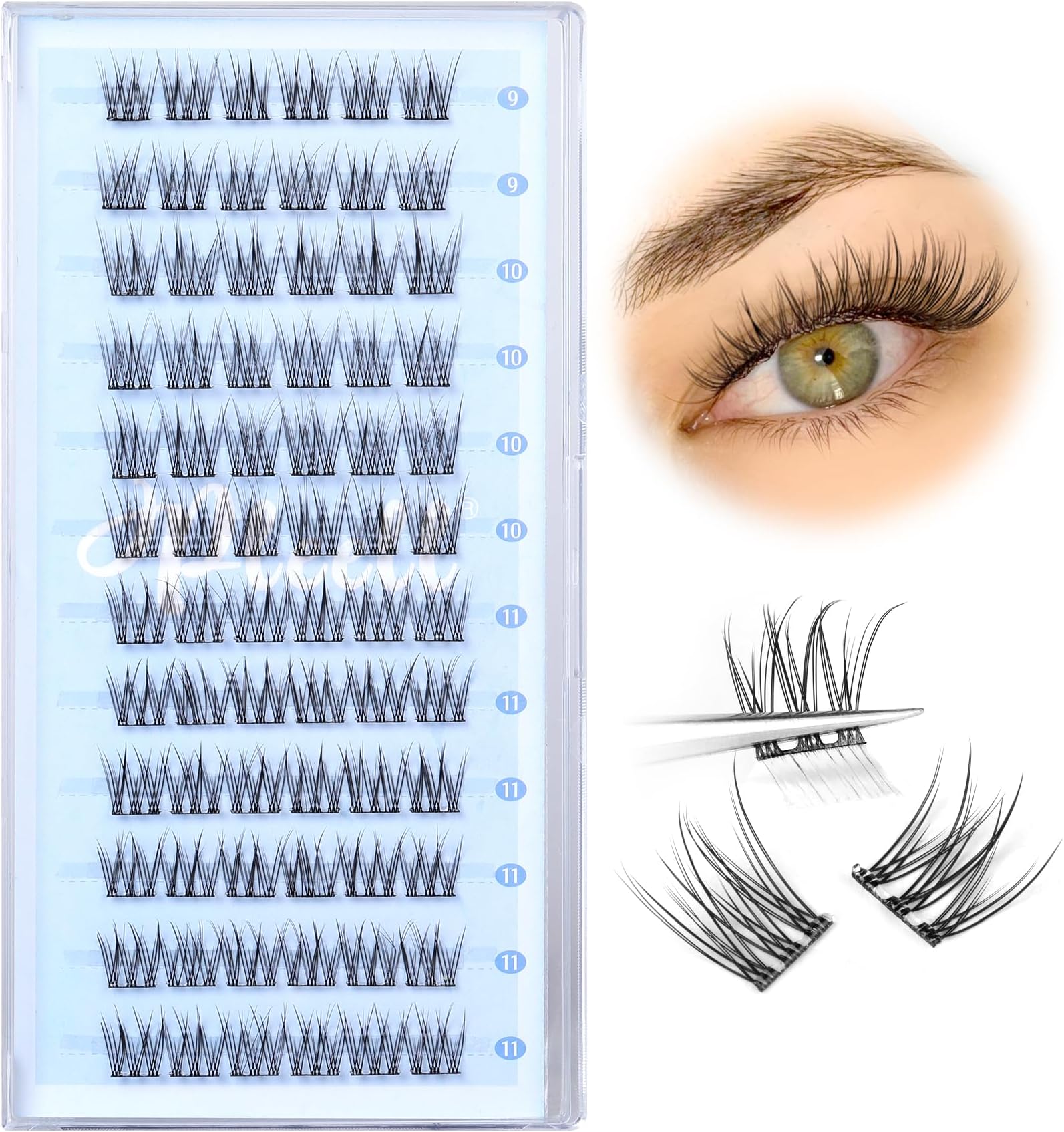 Self Adhesive Individual Lashes No Glue with Applicator