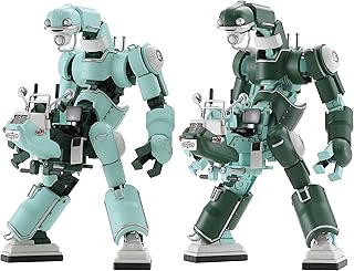 Hasegawa Creator Works Series CW21 Mechatro Tube No. 1 No. 01 Usumidori & Midori Set of 2 1/35 Scale Color-Coded Plastic Model