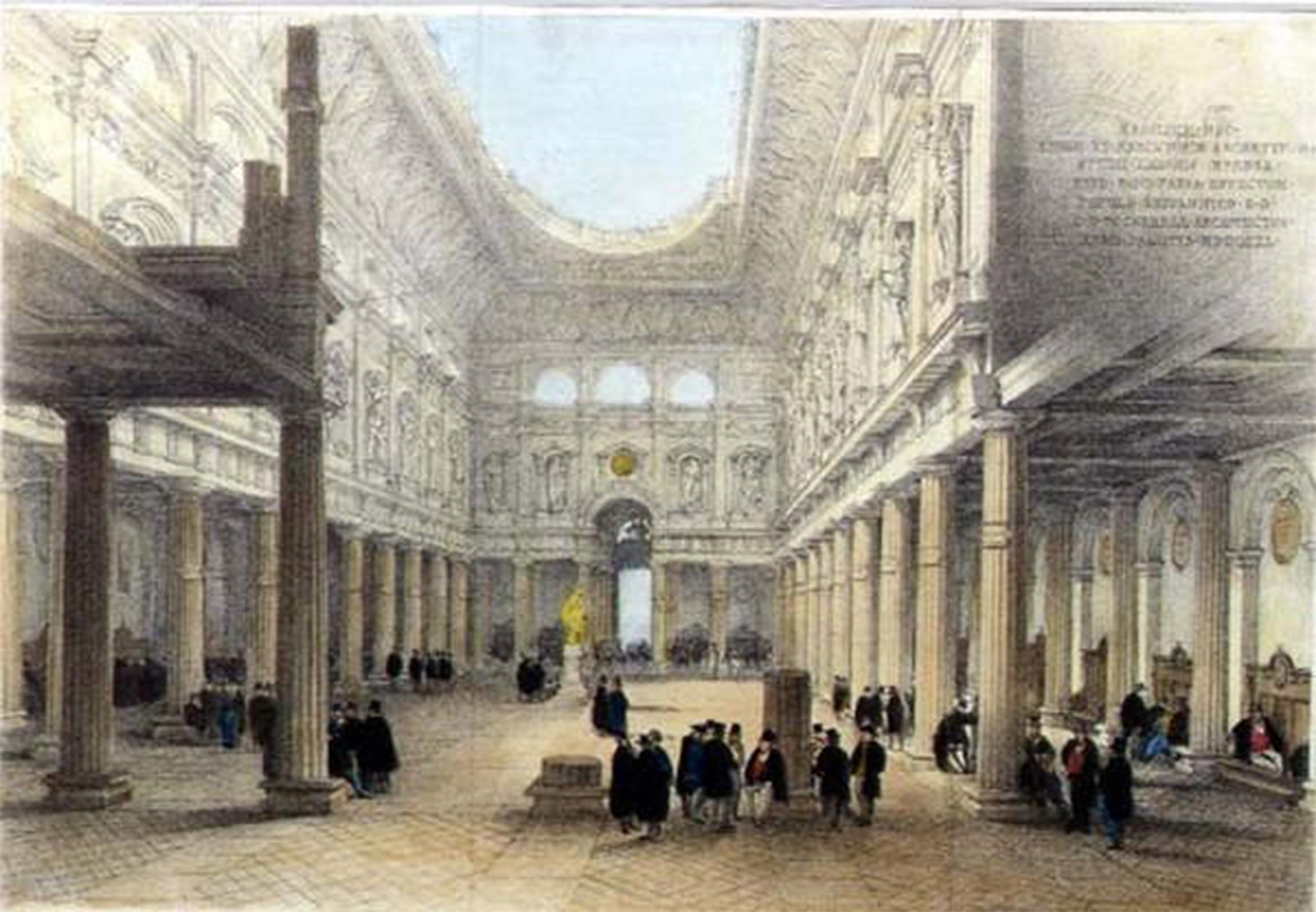 POSTERIIk Vintage Art Print Images Pictures Print Design for the Royal Exchange Interior by Charles Robert Cockerell Modern Colour Posters for Office Home Decor 60x90cm
