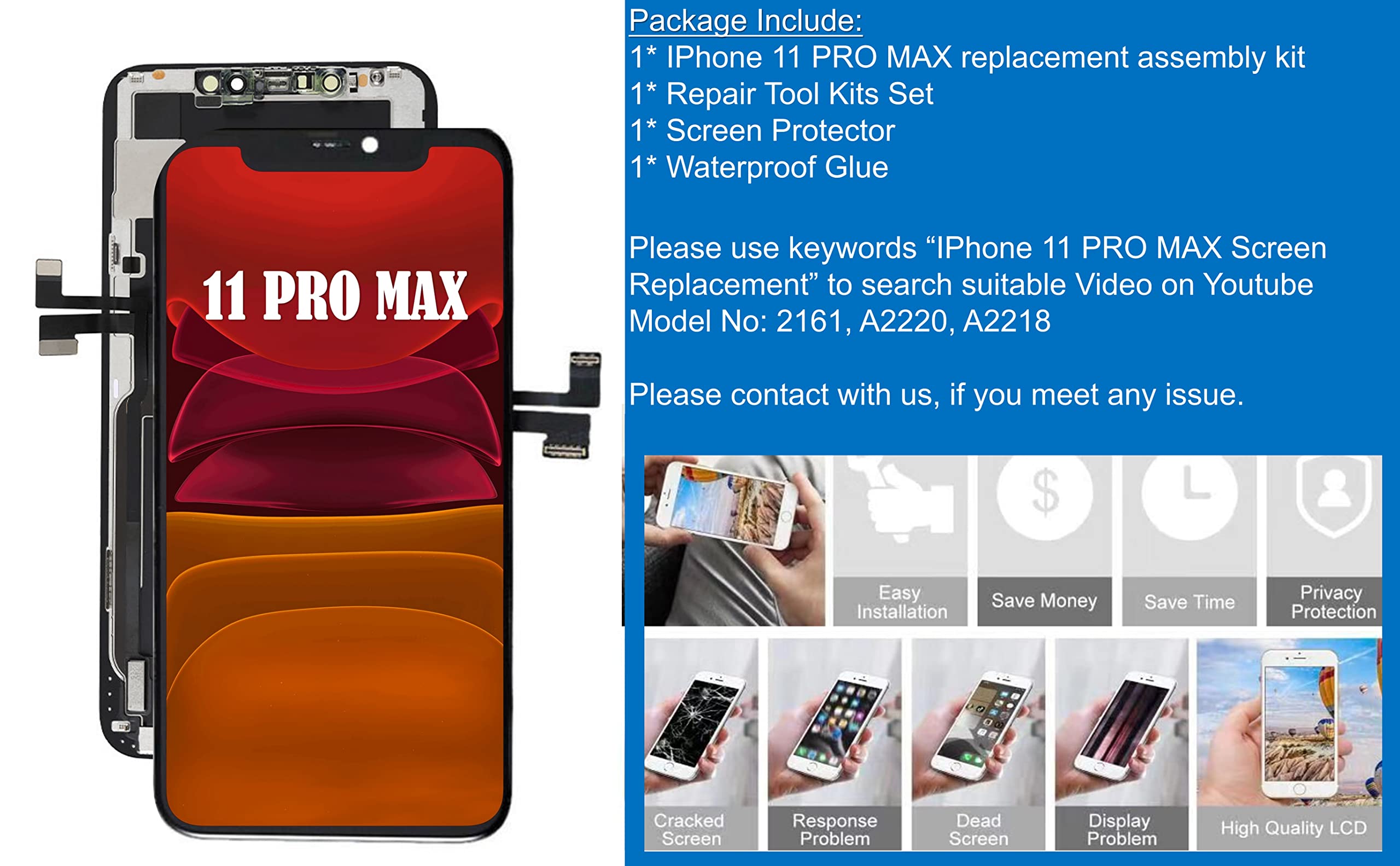 Amazon | iphone screen replacement, フロントパネル 3D 液晶パネル