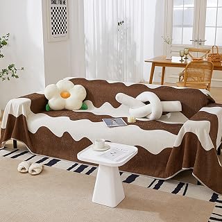 Blankets for Sofas Large Throw for Sofa Bed Sofa Blanket 1 2 3 4 Seater Sofa Cover L-Shaped Corner Sofa Towel Pet Rebellion Sofa Slipcover Chenille Reversible Sofa Slipcover Versatile Throw Bl
