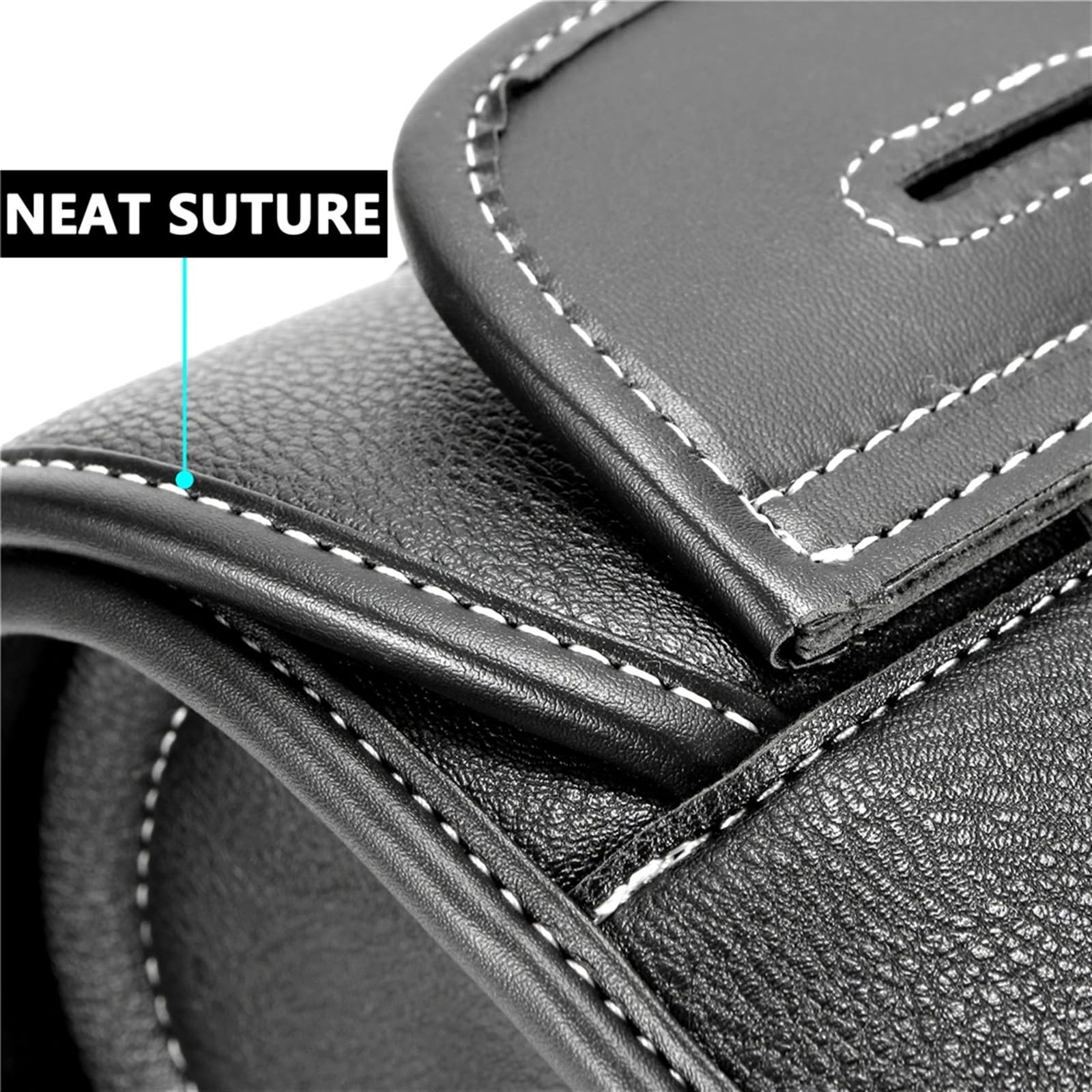 AVFORA Borsa da sella universale per moto, borsa da sella per forcella in pelle PU, borsa laterale per attrezzi, borsa da sella per telaio BMW (grande)