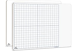 Grid Whiteboard 11"x14", Dry Erase Graph Board