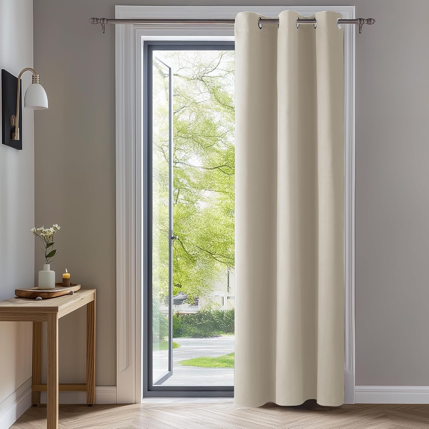 Deconovo Blackout Curtain for Living Room 84 Inches Long, Door Curtain