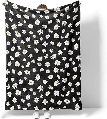 Manta de margaritas, mantas de franela de 320 GSM para mujeres, niñas, niños y hombres, manta de cama de lujo súper suave y acogedora para cama, Manta de margaritas, mantas de franela de 320 GSM para mujeres, niñas, niños y hombres, manta de cama de lujo súper suave y acogedora para cama,