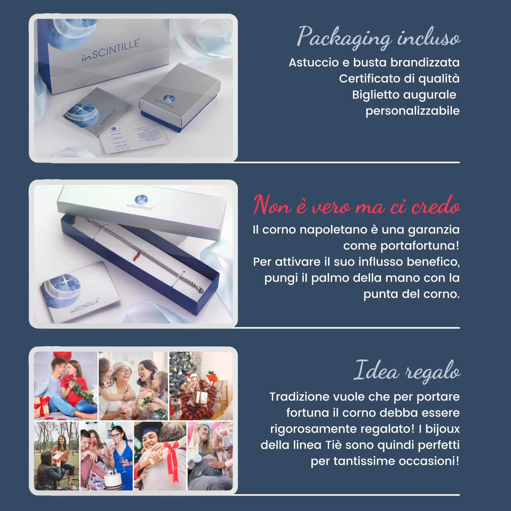 inSCINTILLE Corni Bracciale Donna Acciaio Inossidabile con Corno Peperoncino Portafortuna, Braccialetto Uomo Sfere in Acciaio Inossidabile