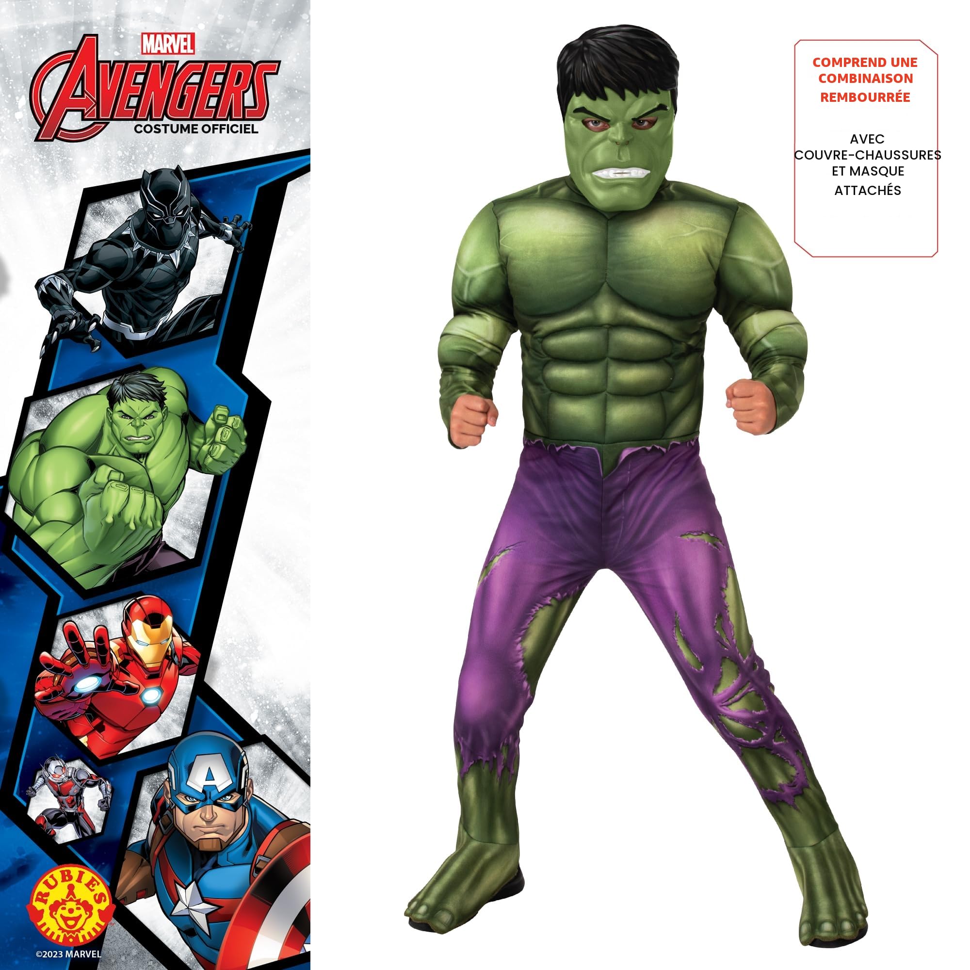 Rubie's Déguisement de super-héros Marvel Avengers Hulk pour enfant
