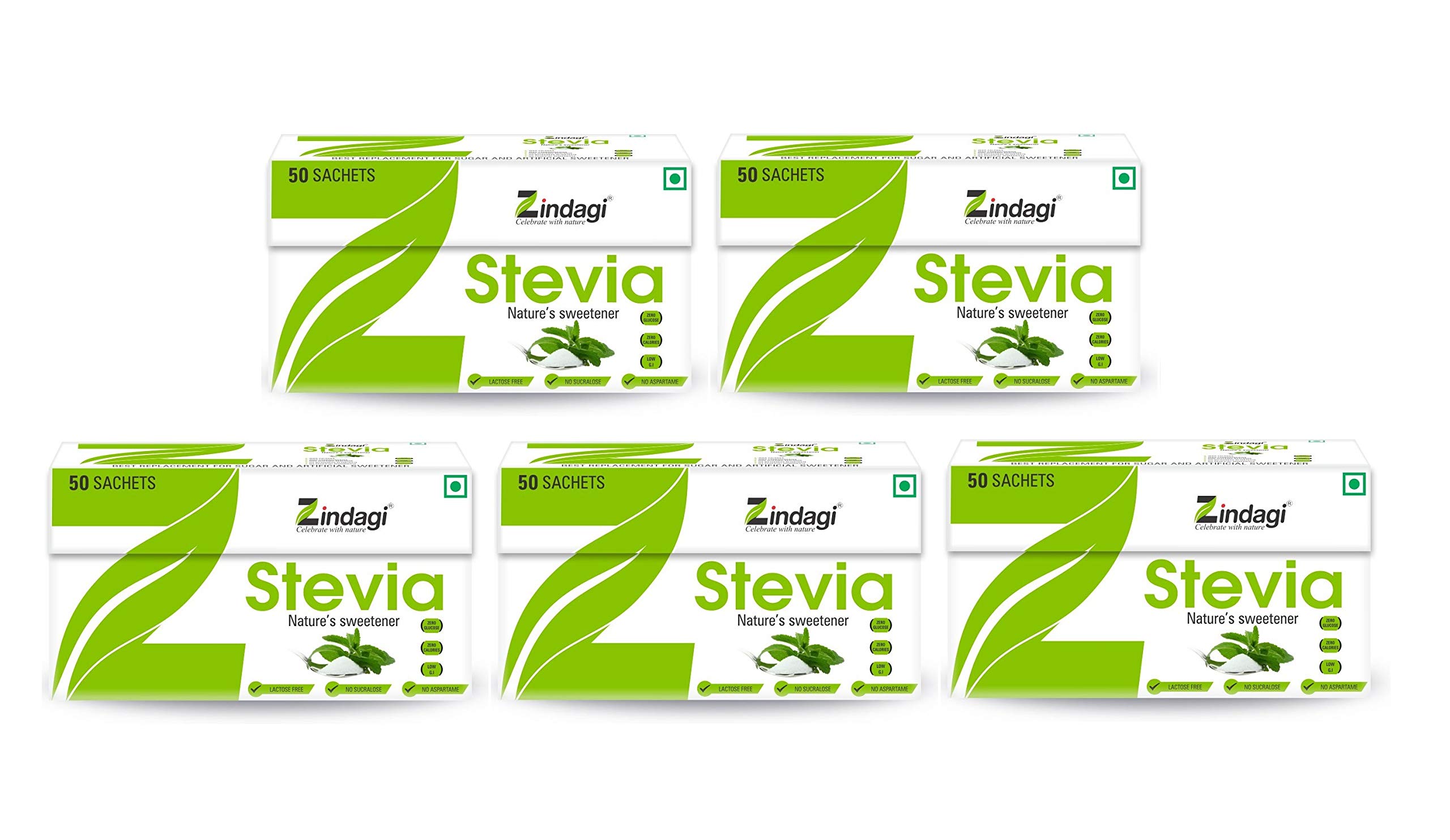 Zindagi Stevia Powder Sachets | Natural Sugar Substitute | Keto & Vegan Friendly Sweetener | 250 Sachets (B079K9S4WS) Amazon Price History, Amazon Price Tracker