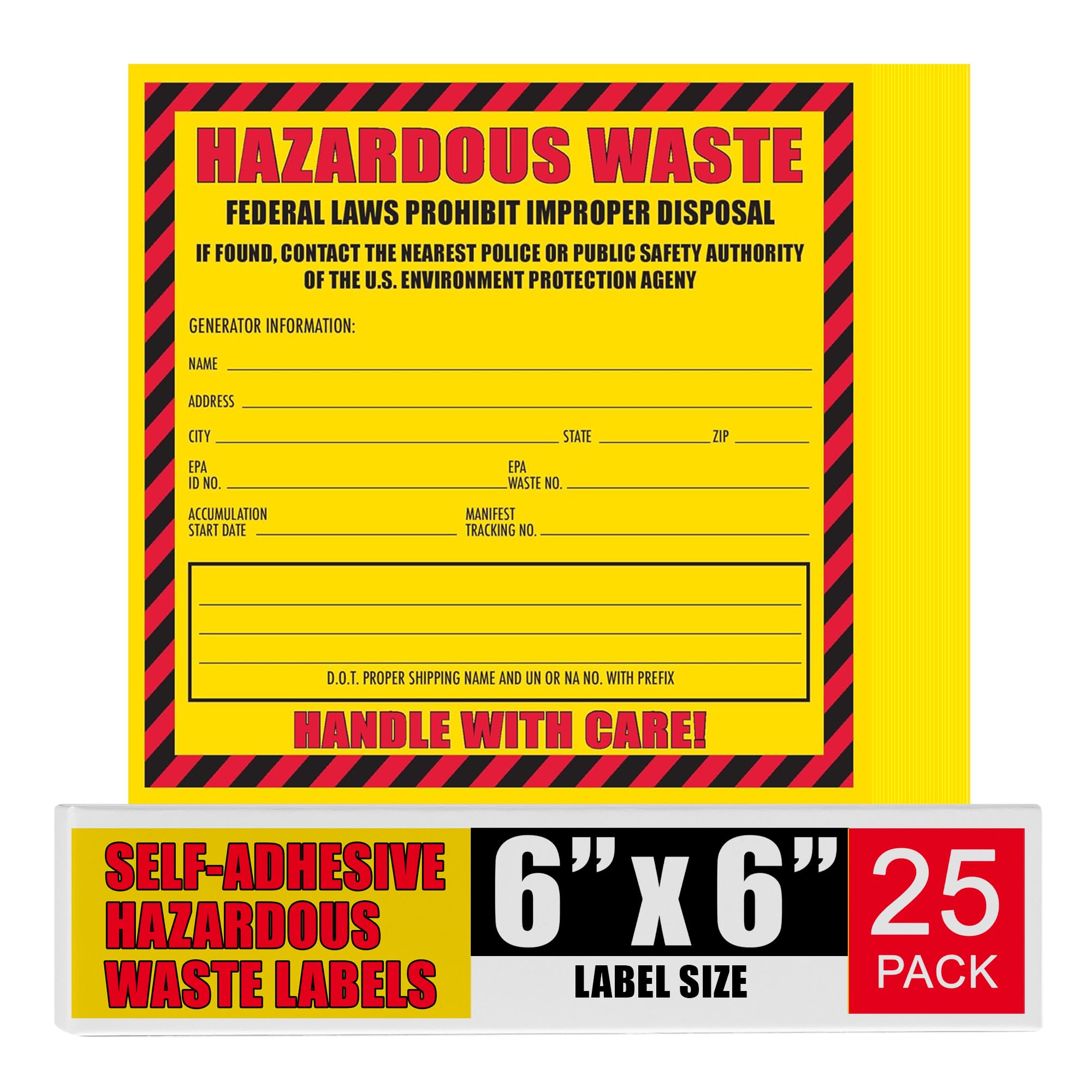 hazardous-waste-label-6-x-6-pack-of-25-yellow-and-red-label-self-adhesive-amazon-com-industrial-scientific for Free Printable Hazardous Waste Label Hazardous Waste Label, 6