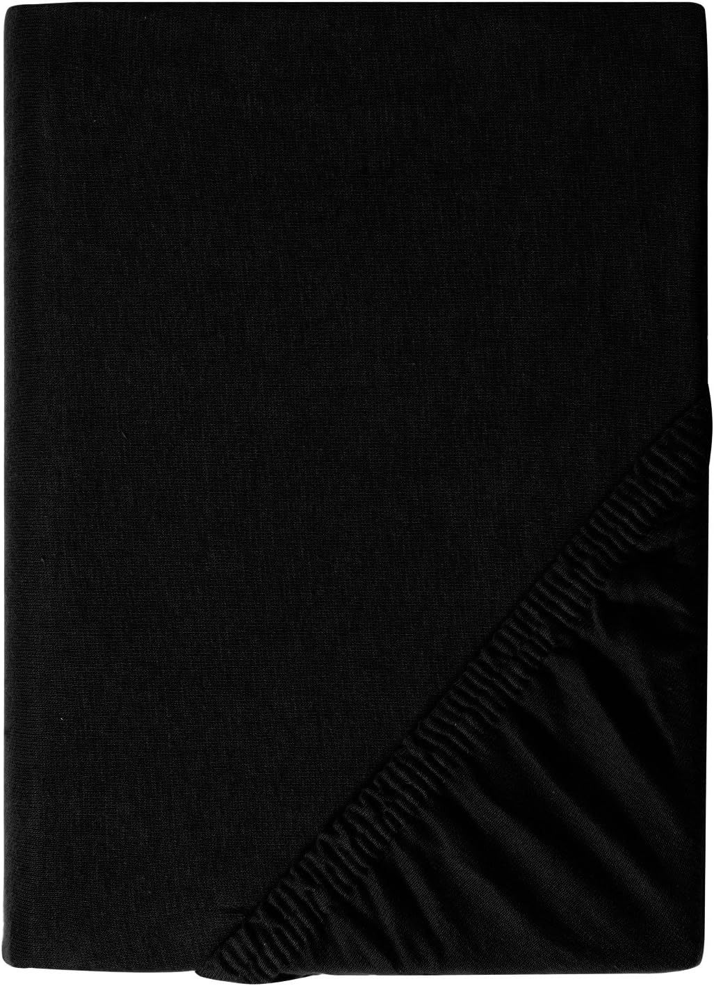 Fitted sheet, spring fitted sheet 190g/m², premium bed sheet, mattress cover, bed sheet, bed sheet made of cotton, sheet, black, 140/160x200/220cm