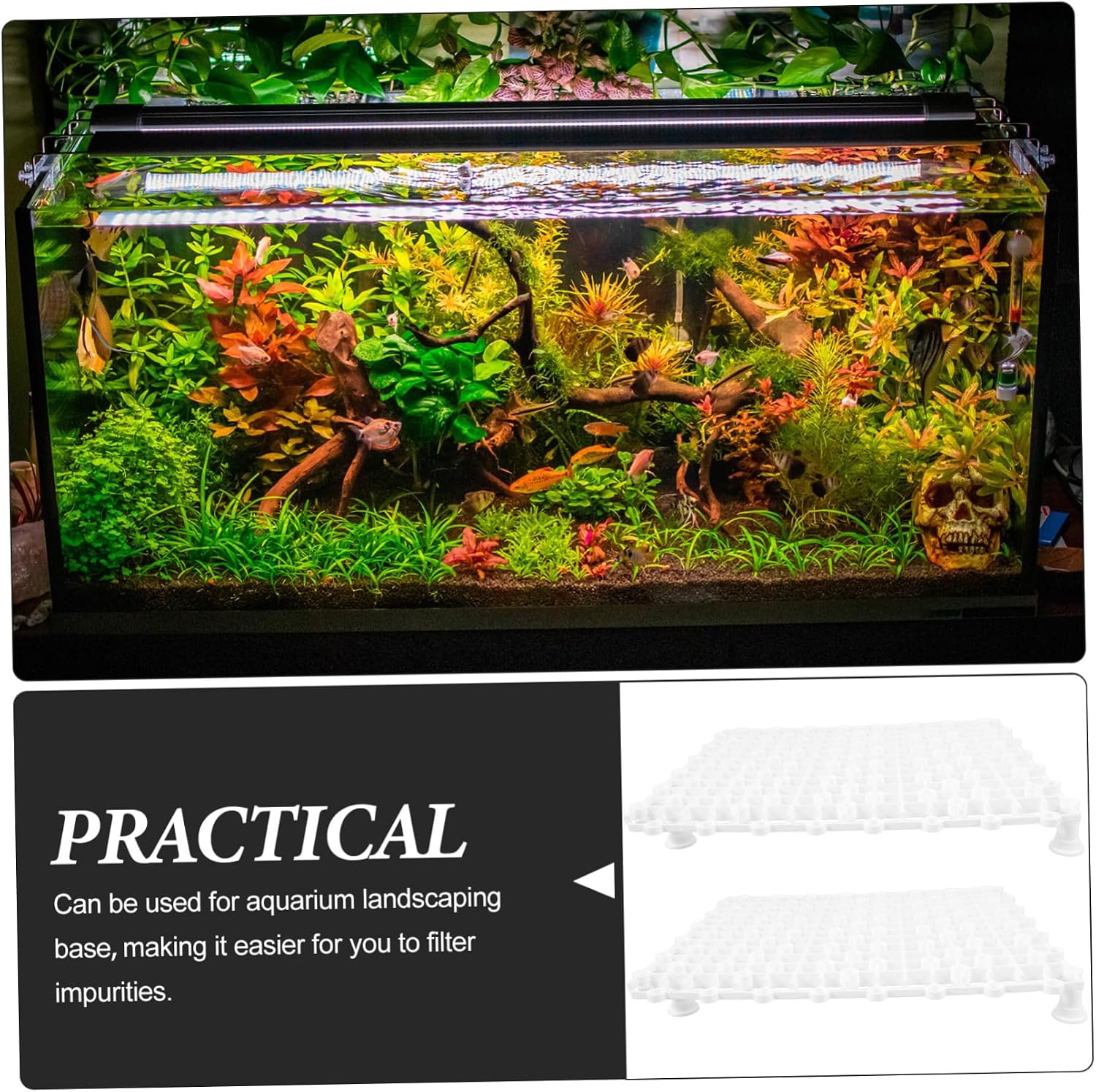 Kisangel 4pcs Aquarium Divider Trays Bottom Separator Plates for Fish Tank Easy to Use for Breeding Fish Unique Design for Optimal Water Filtration and Clarity