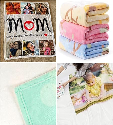 Miniatura 3 de Manta de bebé gris divertida personalizada con nombre, manta de forro polar personalizada para niños y niñas, tapiz de cumpleaños de 30 x 40 pulgadas